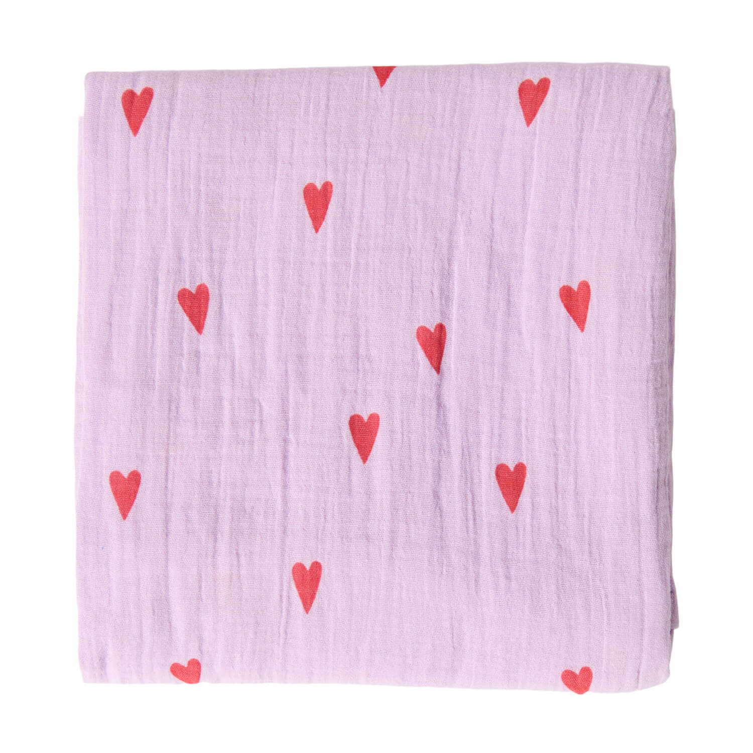 Swaddle Hearts 120x120 cm aus 100% Bio Baumwolle