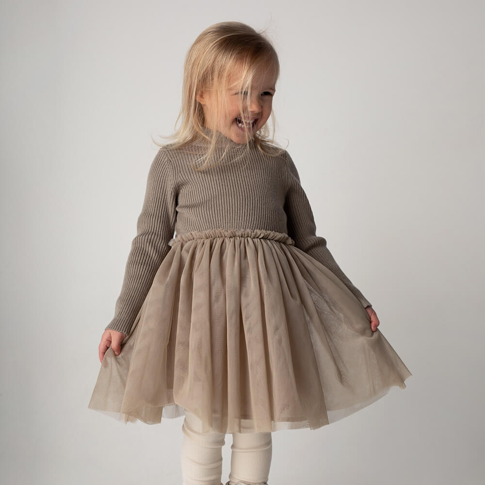 Lotus Dress Strickkleid mit Tüll - Rock von Donsje kaufen - Kleidung, Babykleidung & mehr