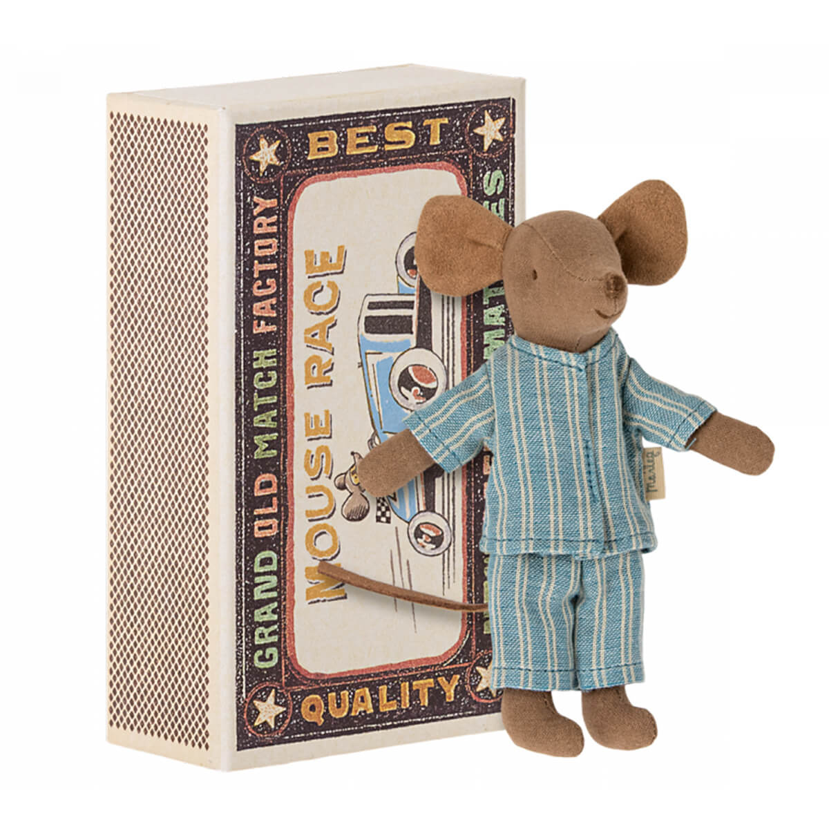 Große Schwester / Bruder Maus in Streichholzschachtel