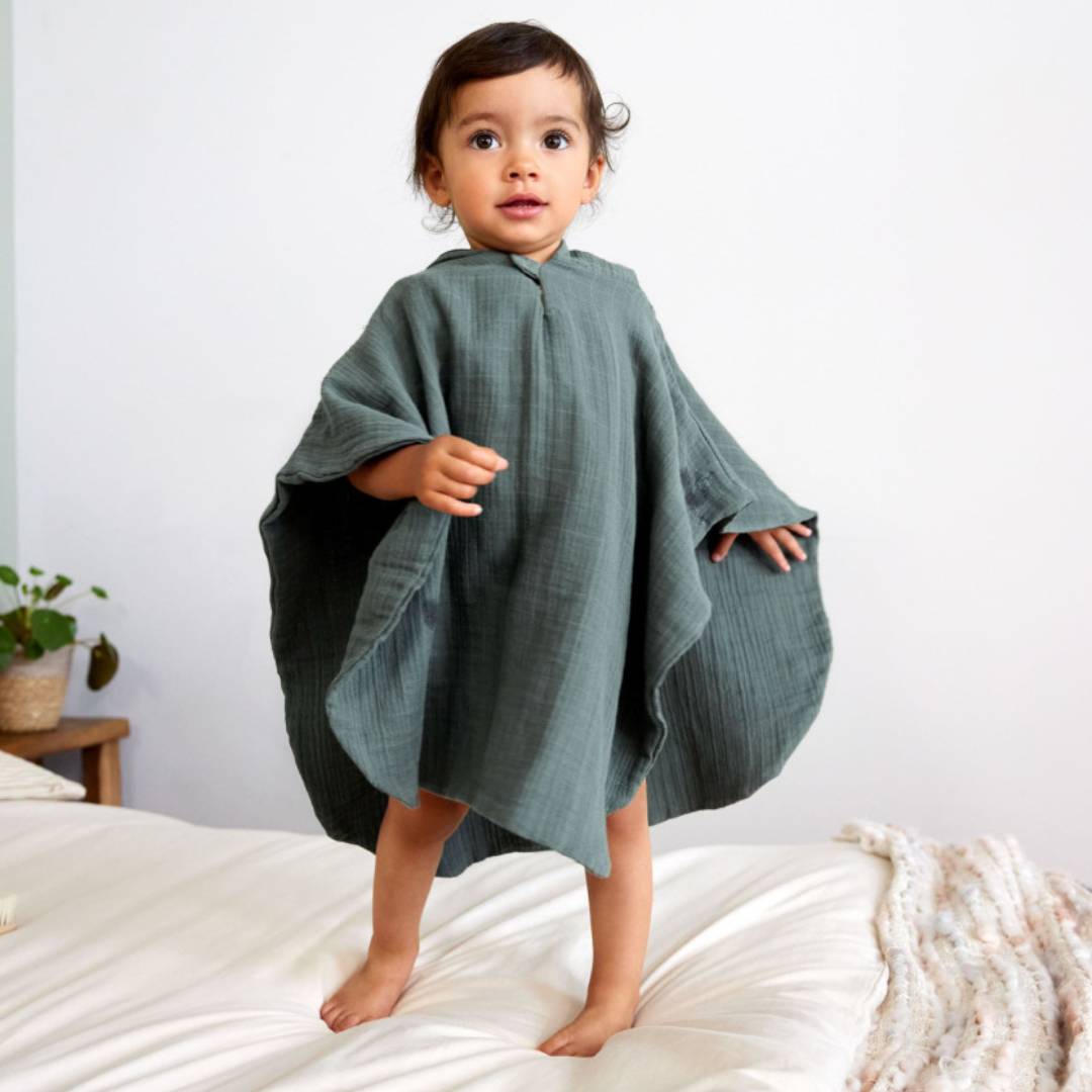 Muslin Poncho - Musselin Badeponcho aus 100% Baumwolle von Lässig kaufen - Baby, Alltagshelfer, Babykleidung & mehr