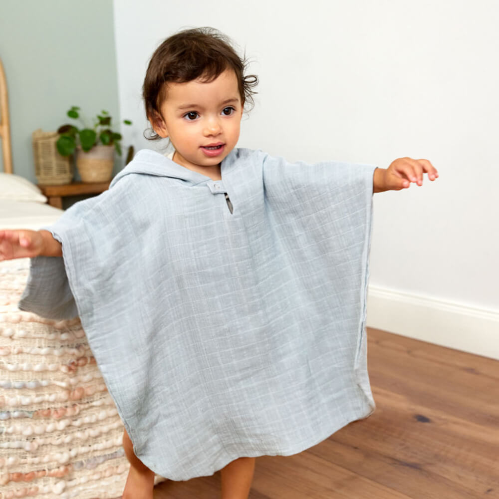 Muslin Poncho - Musselin Badeponcho aus 100% Baumwolle von Lässig kaufen - Baby, Alltagshelfer, Babykleidung & mehr