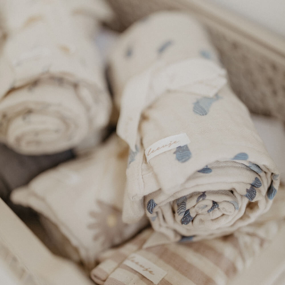 Musselintuch aus 100% Bio-Baumwolle von leevje kaufen - Baby, Babykleidung & mehr