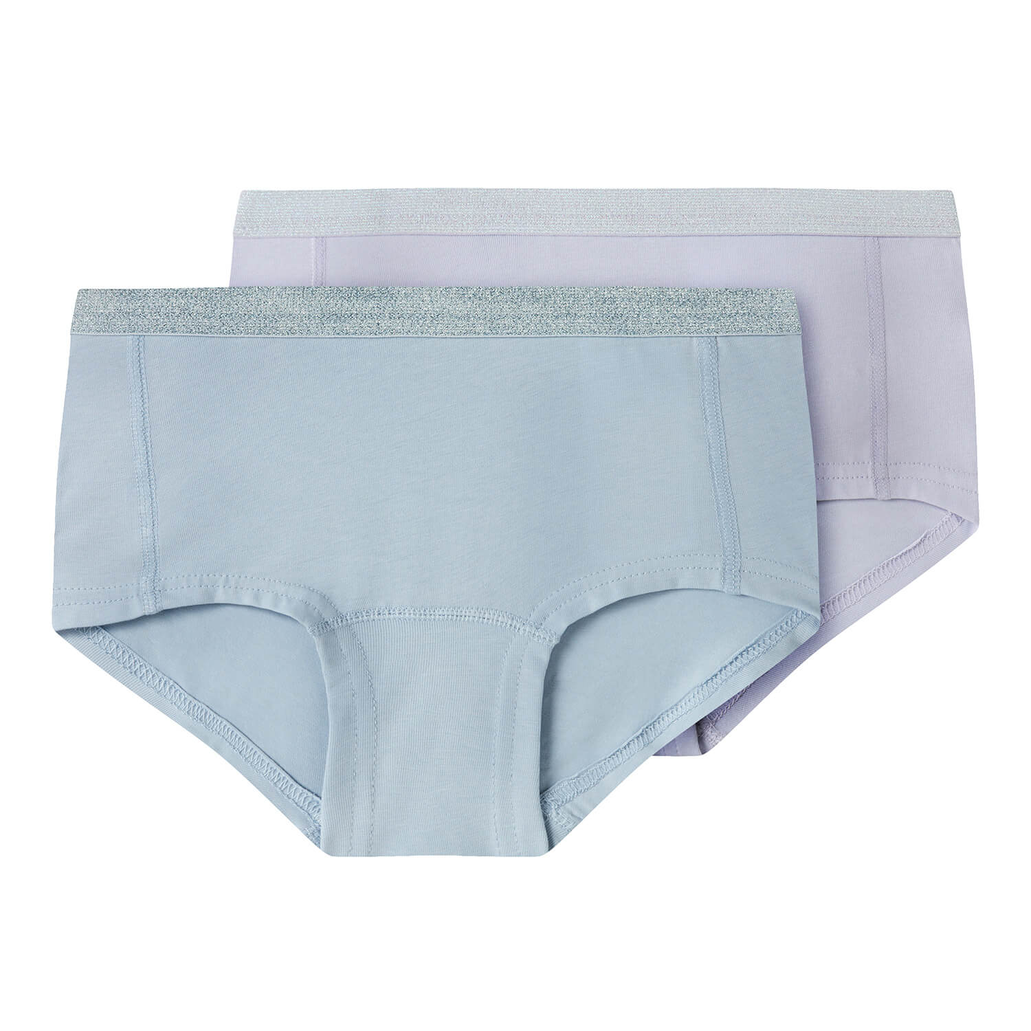 Teens Unterhosen mit Glitzer Bündchen – 2er Pack aus Baumwolle