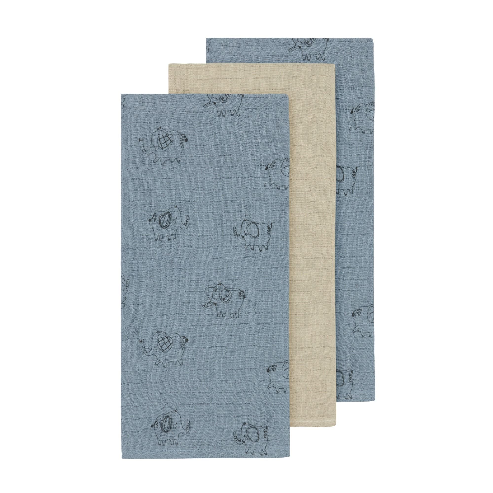 Mulltücher 3er Pack aus Bio-Baumwolle