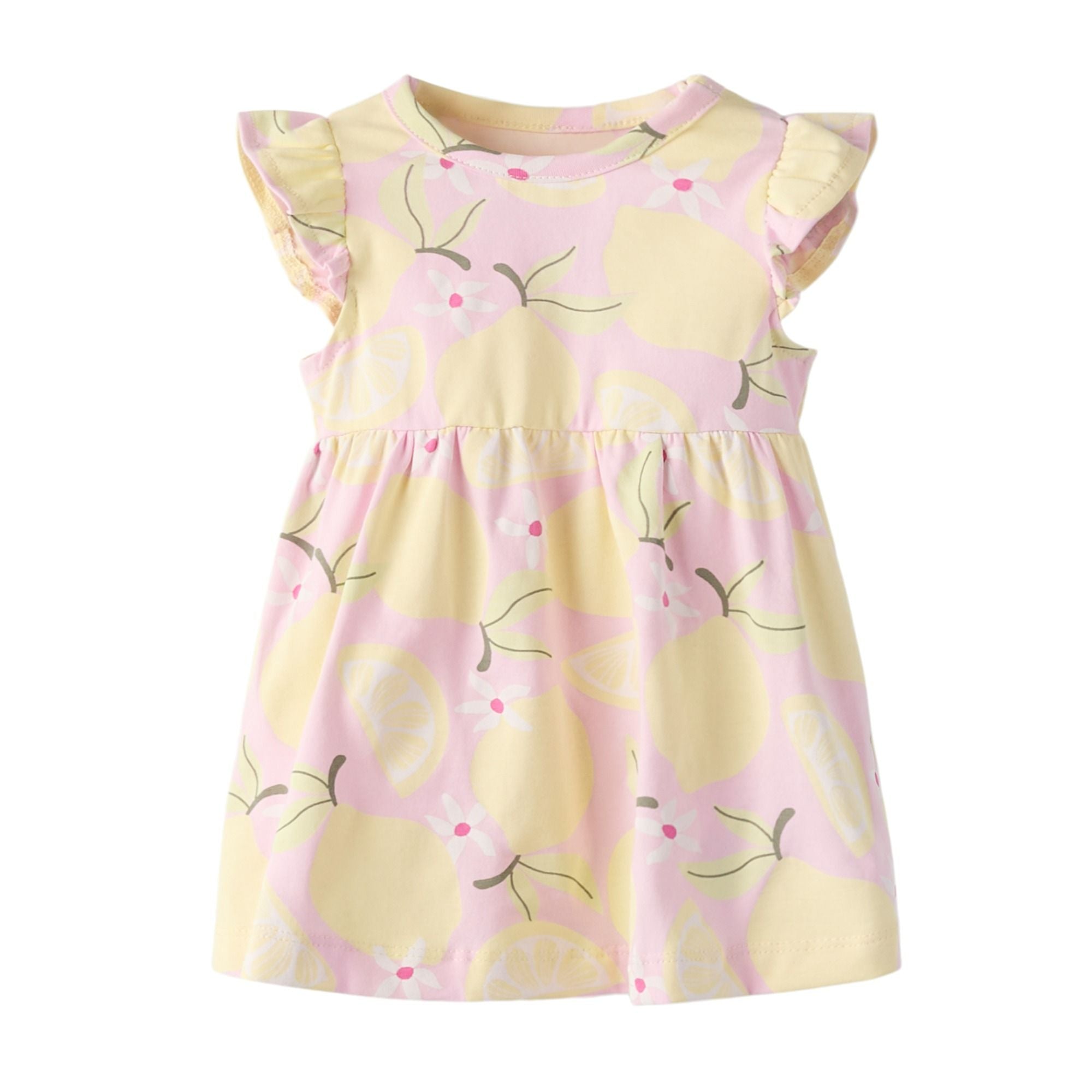 Baby Kleid mit Flügelärmeln aus Baumwolle