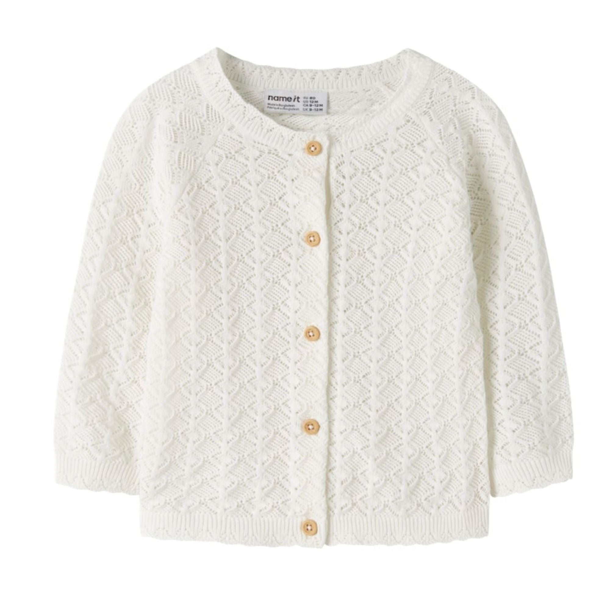 Baby Strickcardigan im Ajourmuster