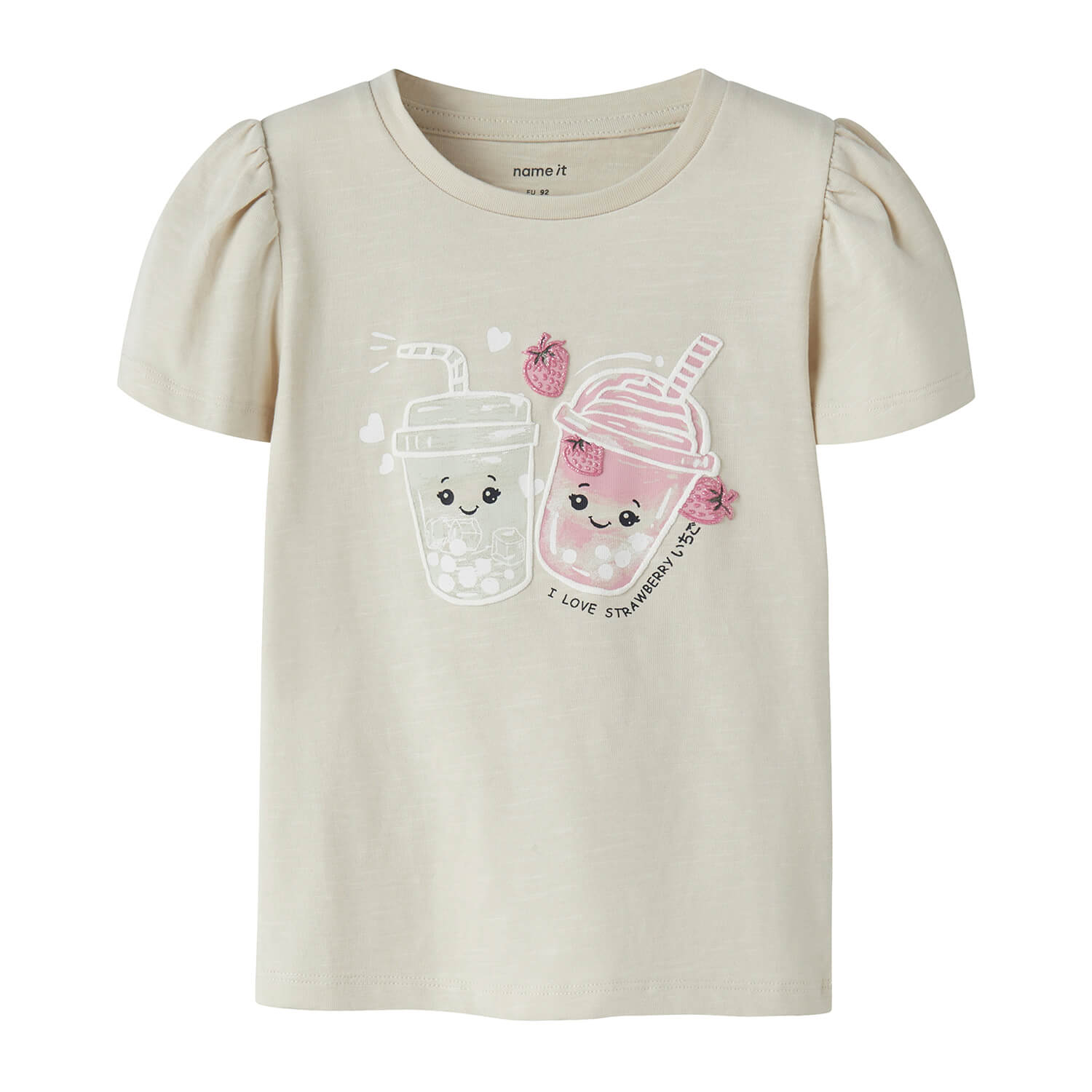 Kinder T-Shirt Glitzer-Print aus Baumwolle