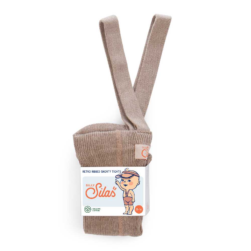 Kurze Leggings Shorty Tights mit Hosenträgern aus 100% Bio-Baumwolle