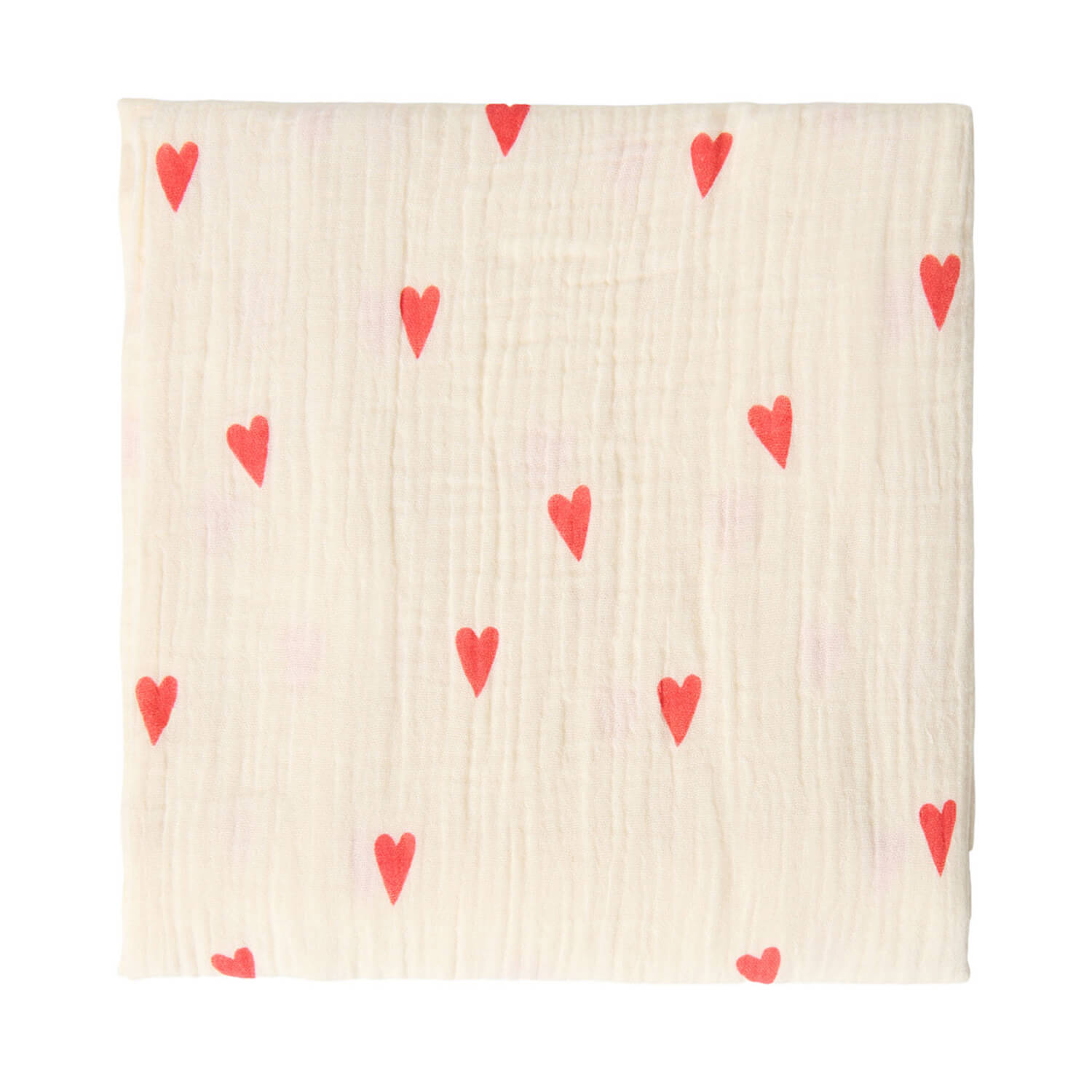 Swaddle Hearts 120x120 cm aus 100% Bio Baumwolle