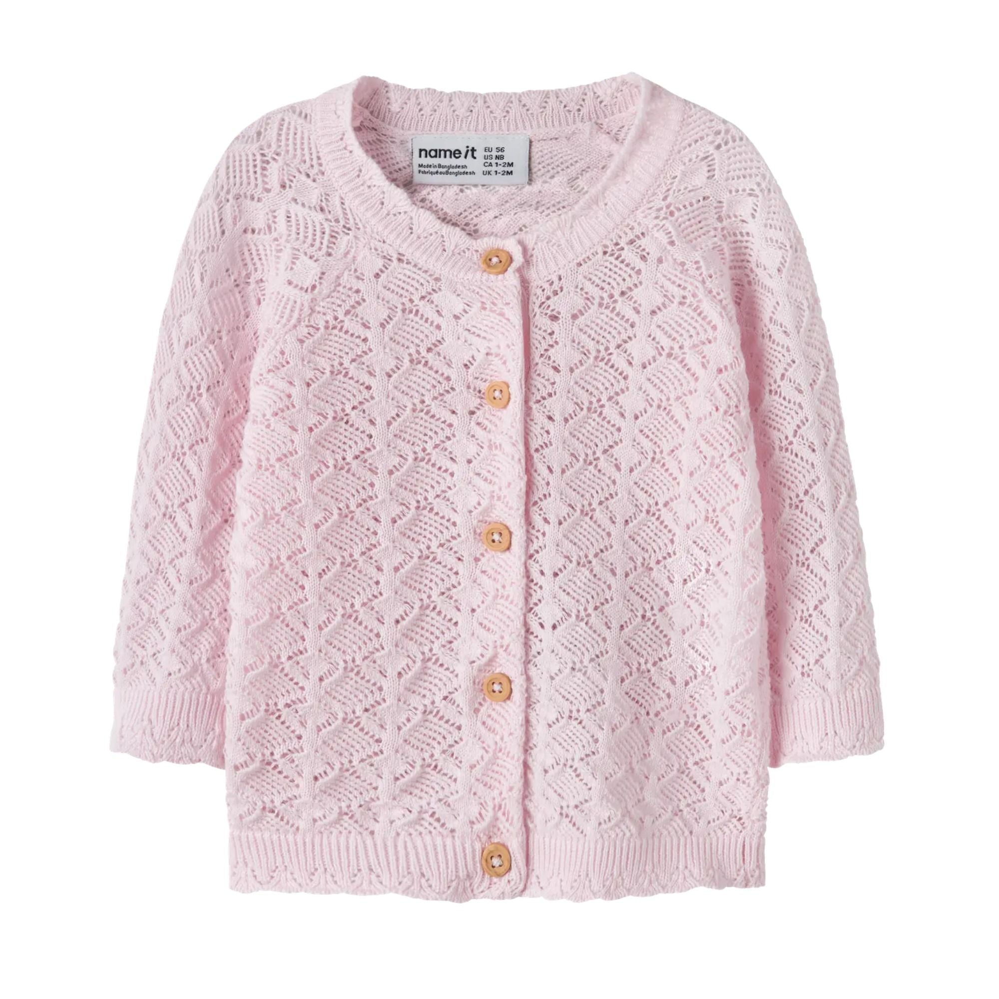 Baby Strickcardigan im Ajourmuster