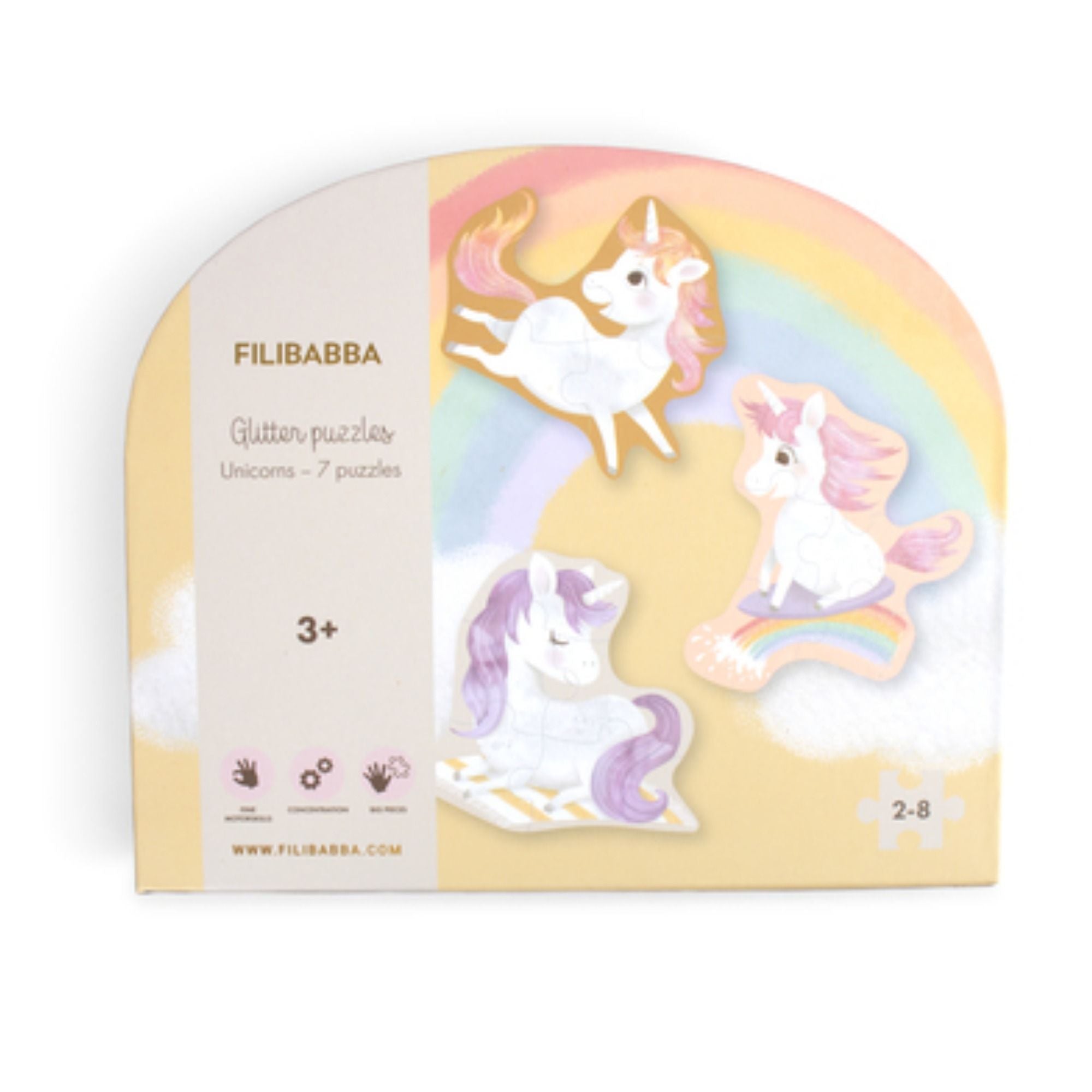 FILIBABBA - Set mit 7 Puzzles - Pappe - ab 3 Jahre