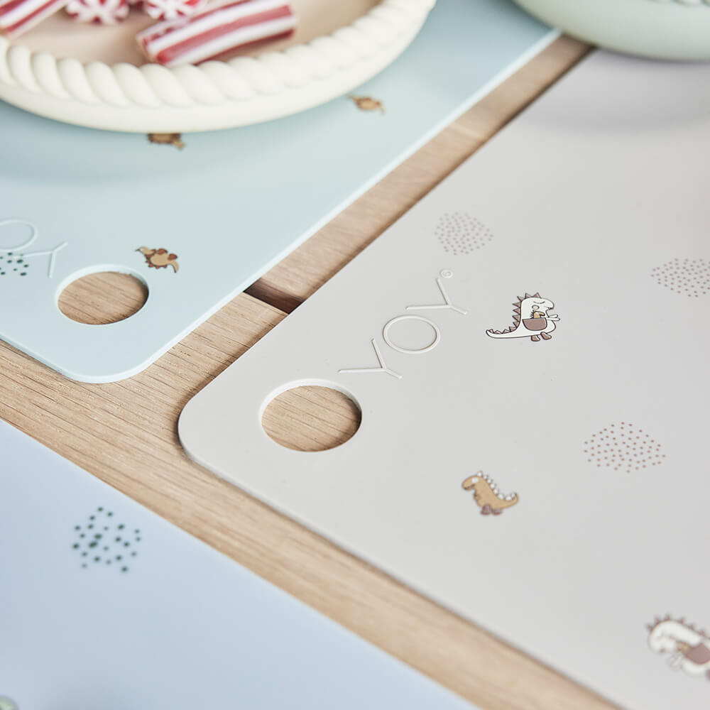 Placemat - Platzmatte Dino Rechteckig aus 100% Silikon von OYOY kaufen - Alltagshelfer, Babykleidung & mehr