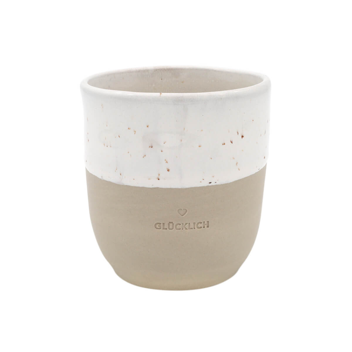 Becher aus Steingut - Groß