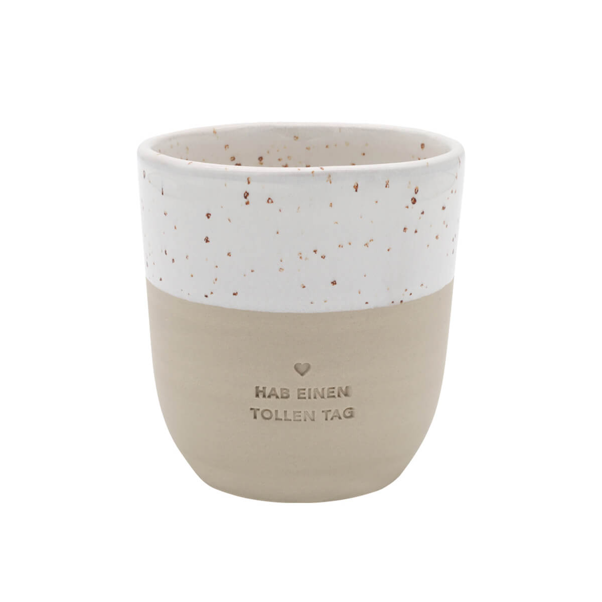 Becher aus Steingut - Groß