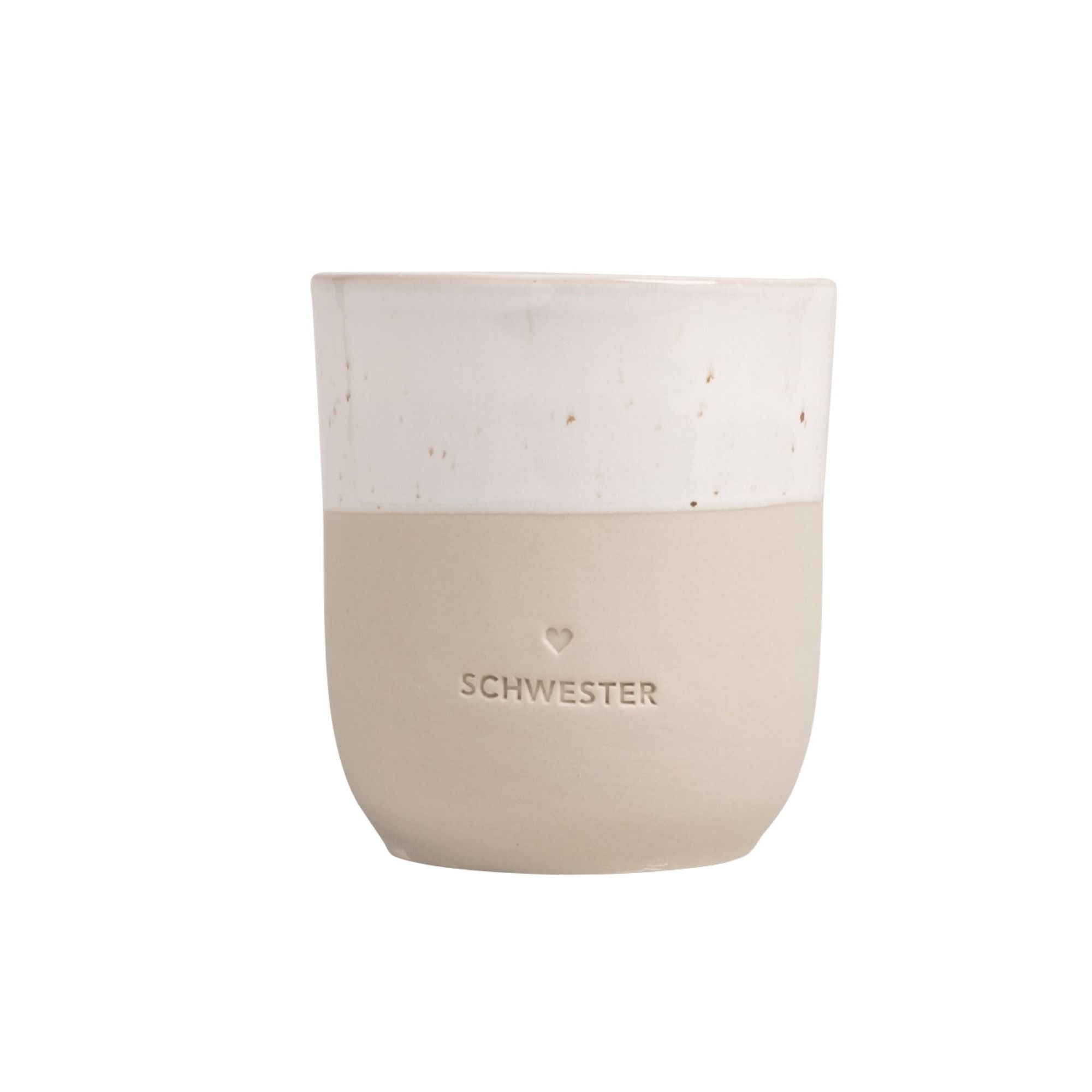 Becher aus Steingut - Groß