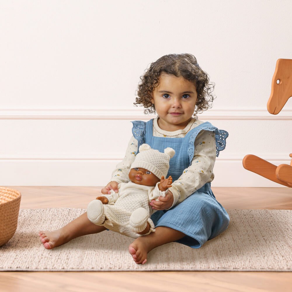Puppen - Strickstrampler Gr. 35 - 45 cm aus 100 % Bio - Baumwolle von Heless kaufen - Spielzeug, Geschenke, Babykleidung & mehr