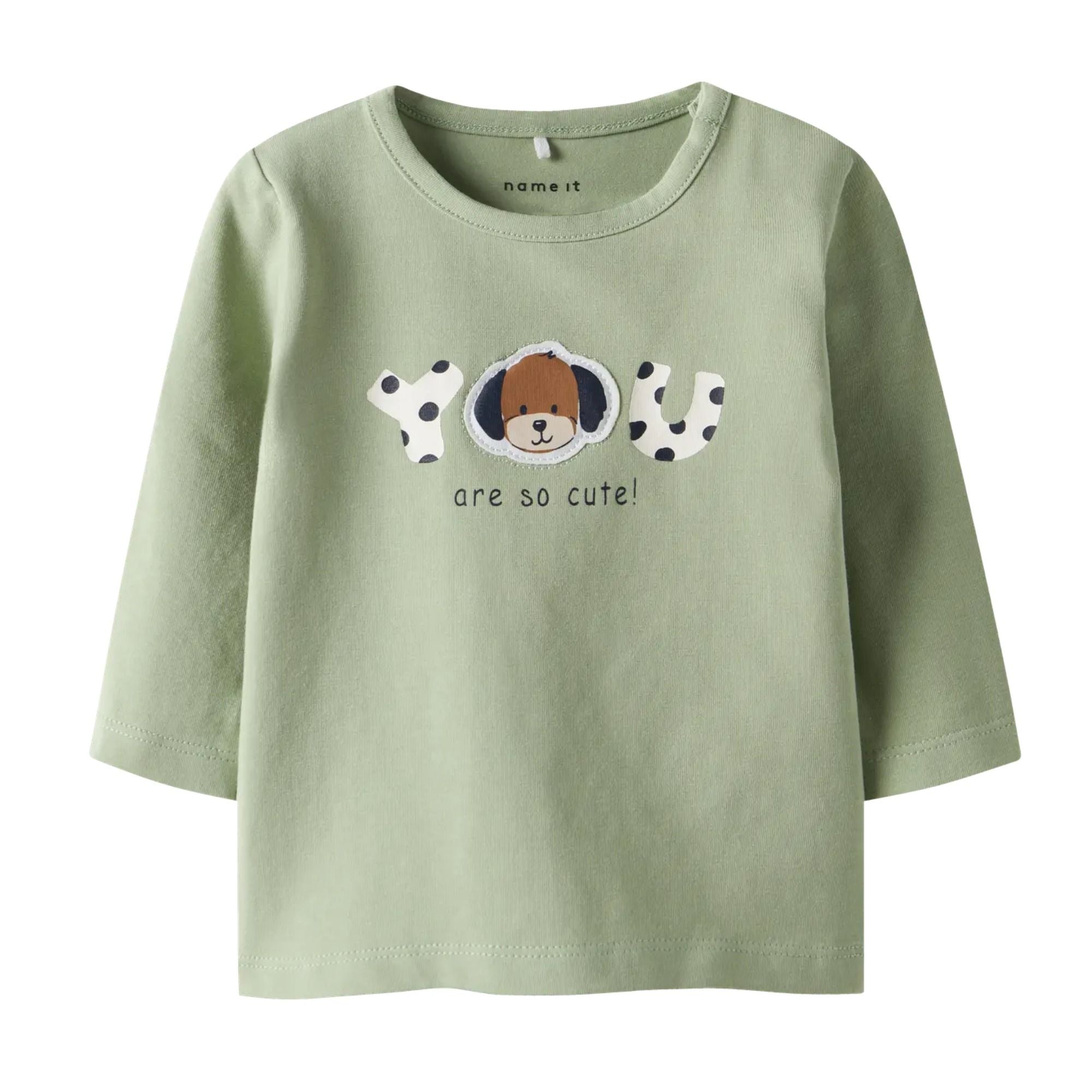 Baby Langarm-Shirt Hündchen aus Bio-Baumwolle