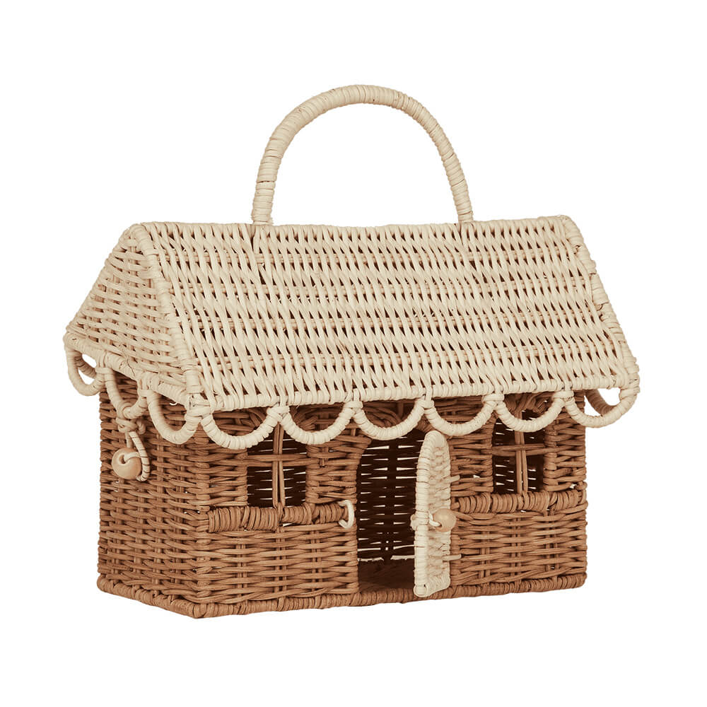 Rattan Gingerbread Casa Clutch - Puppenhauskorb von Olli Ella kaufen - Kleidung, Spielzeug, Alltagshelfer, Geschenke, Babykleidung & mehr