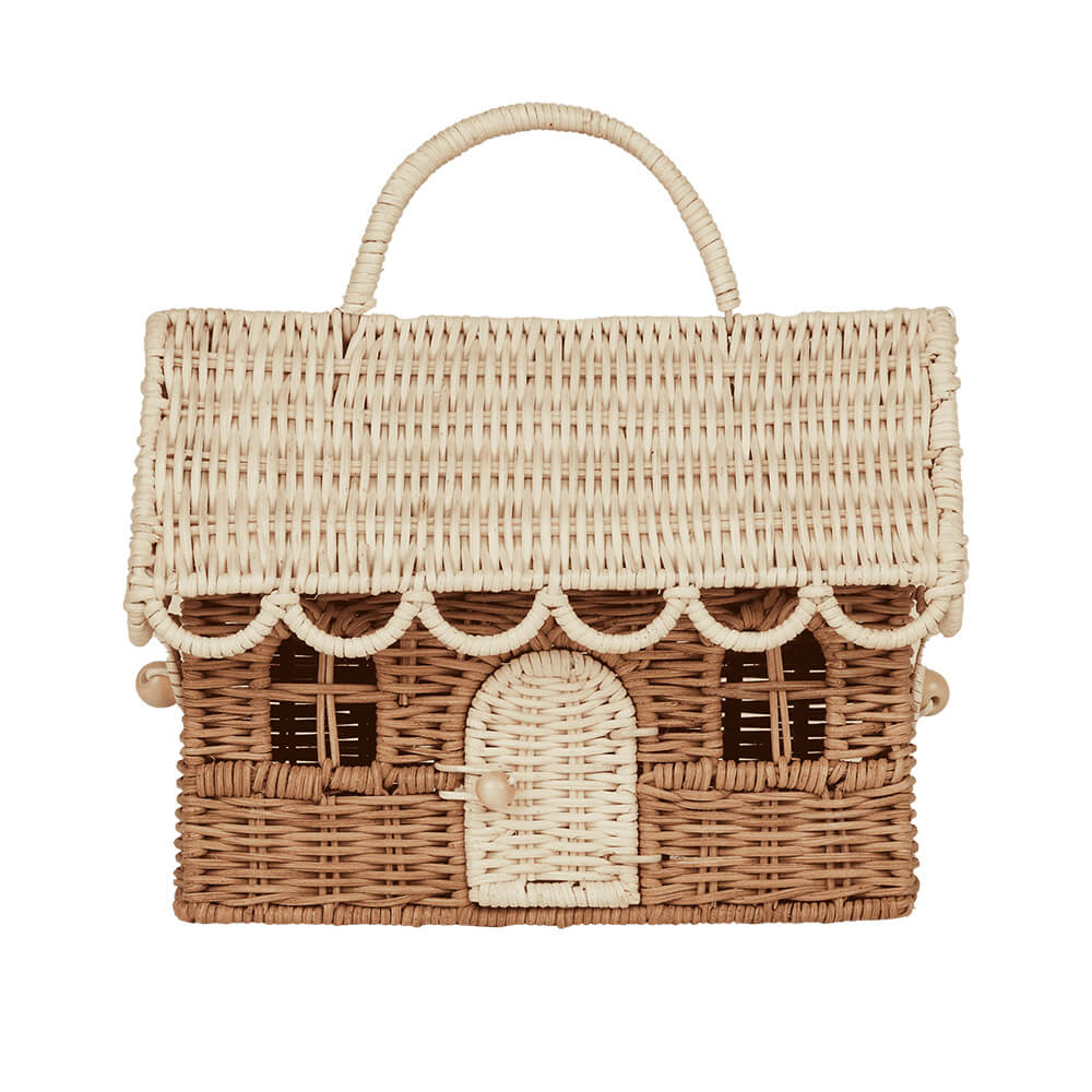 Rattan Gingerbread Casa Clutch - Puppenhauskorb von Olli Ella kaufen - Kleidung, Spielzeug, Alltagshelfer, Geschenke, Babykleidung & mehr