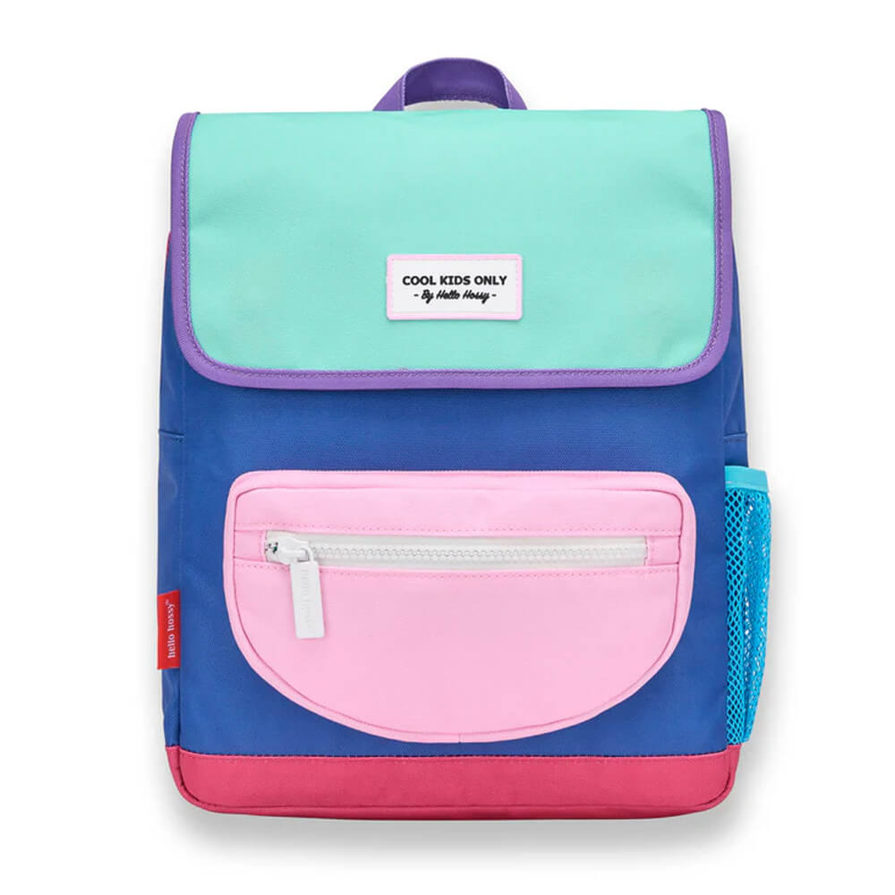 Rucksack Eckig mit Klappe - Colorblock aus 100% recyceltem Polyester von Hello Hossy kaufen - Kleidung, Alltagshelfer, Babykleidung & mehr