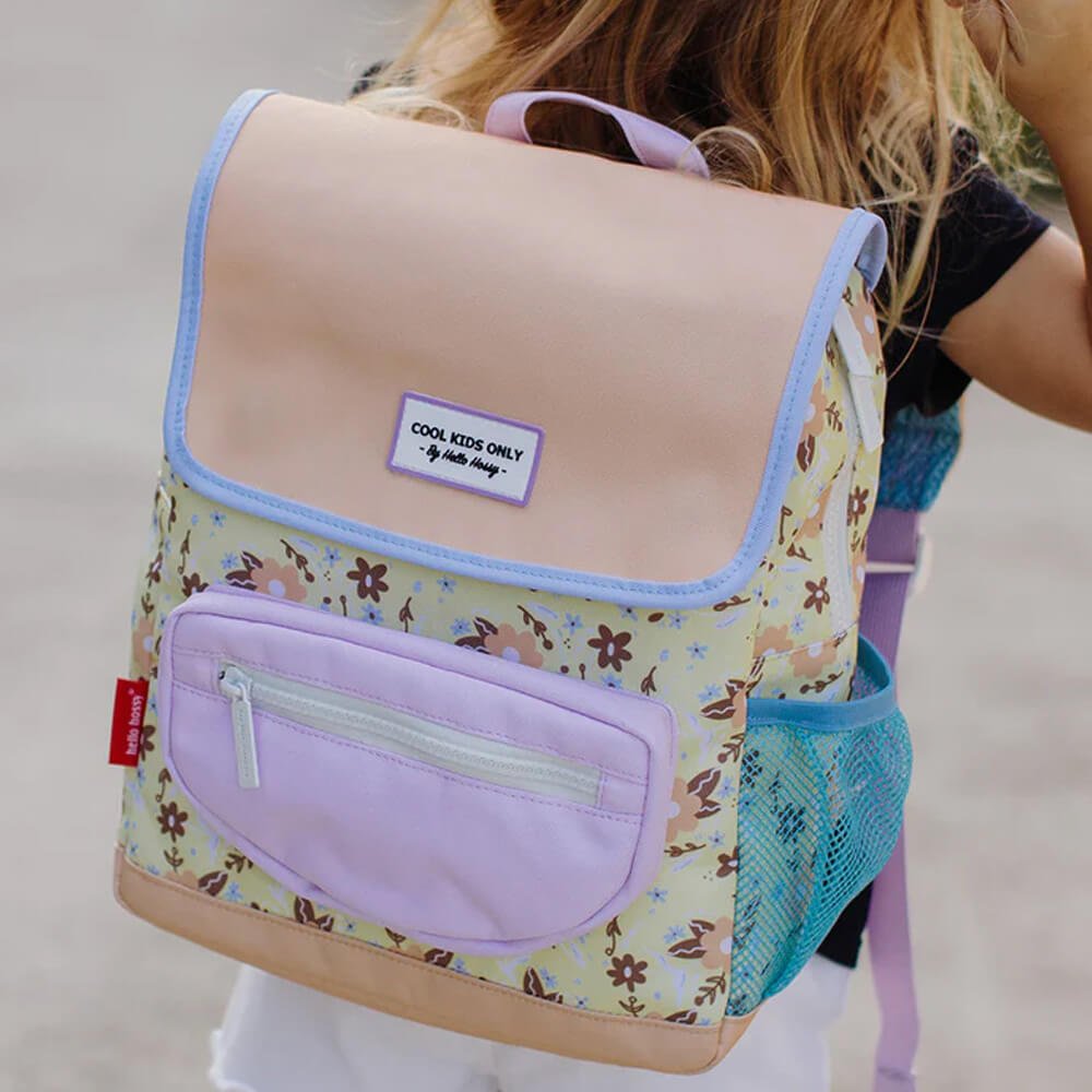 Rucksack Eckig mit Klappe - Gemustert aus 100% recyceltem Polyester von Hello Hossy kaufen - Kleidung, Alltagshelfer, Babykleidung & mehr