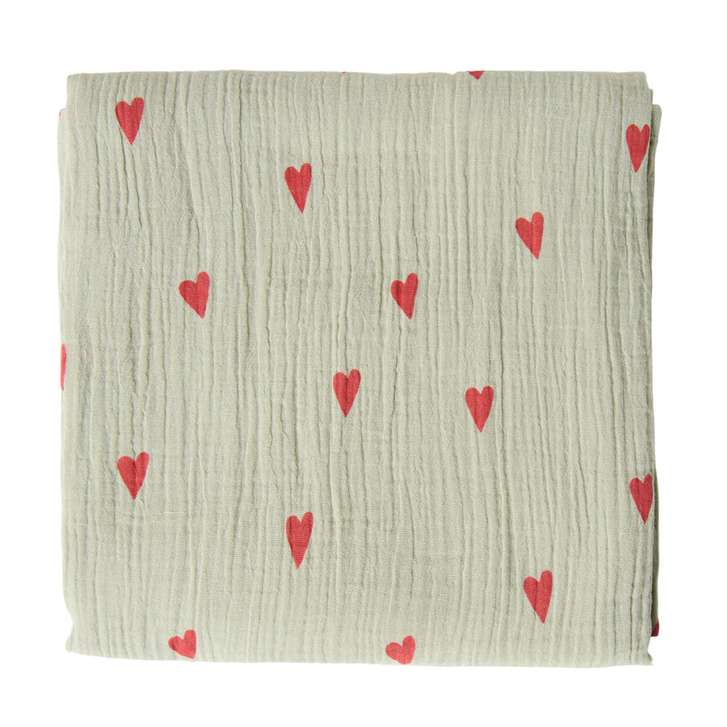 Swaddle Hearts 120x120 cm aus 100% Bio Baumwolle