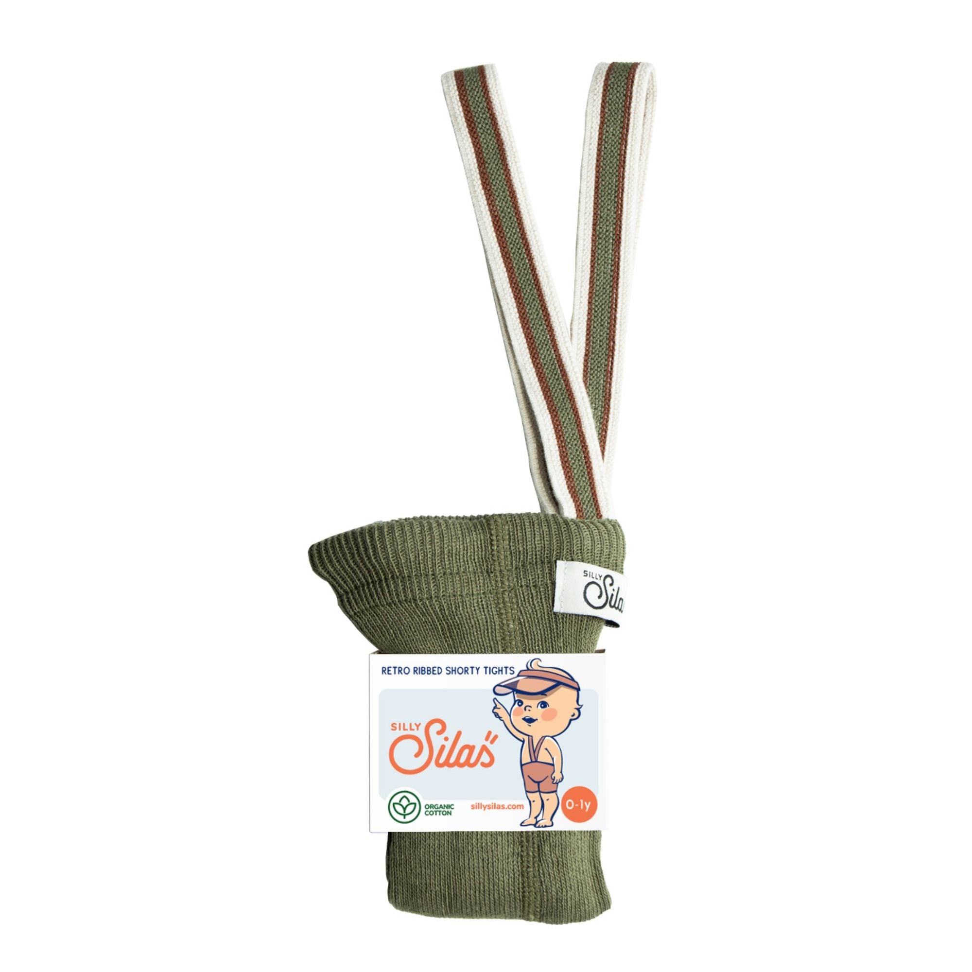 Kurze Leggings Shorty Tights mit gemusterten Hosenträgern aus 100% Bio-Baumwolle