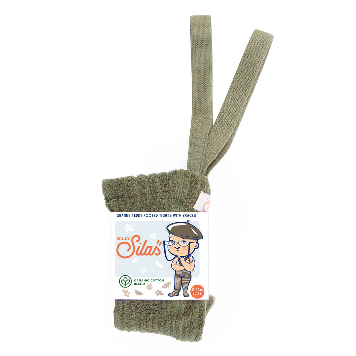 Granny Teddy Strumpfhose mit Hosenträgern aus Bio Baumwolle