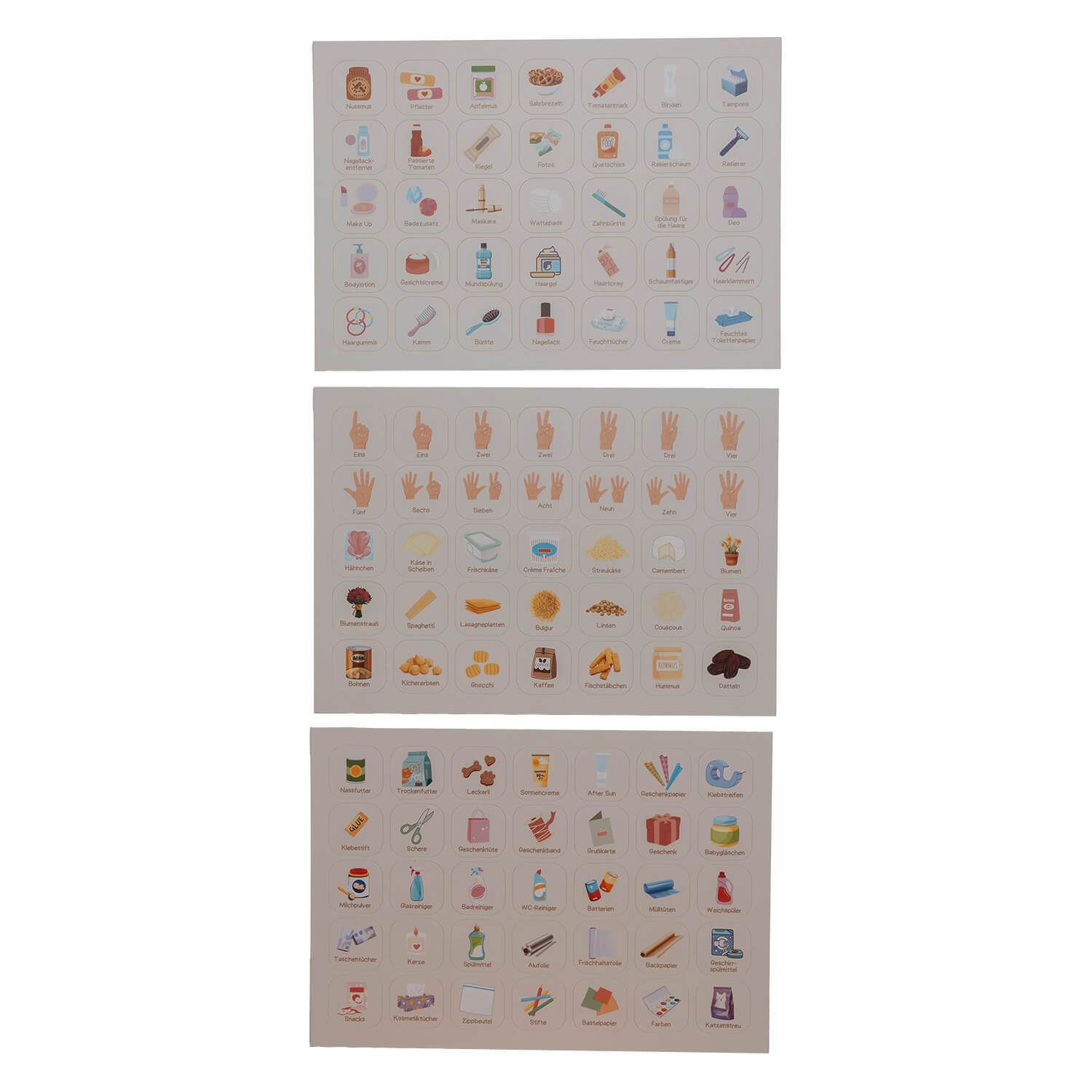 Erweiterungsset Kärtchen für Wochenplaner