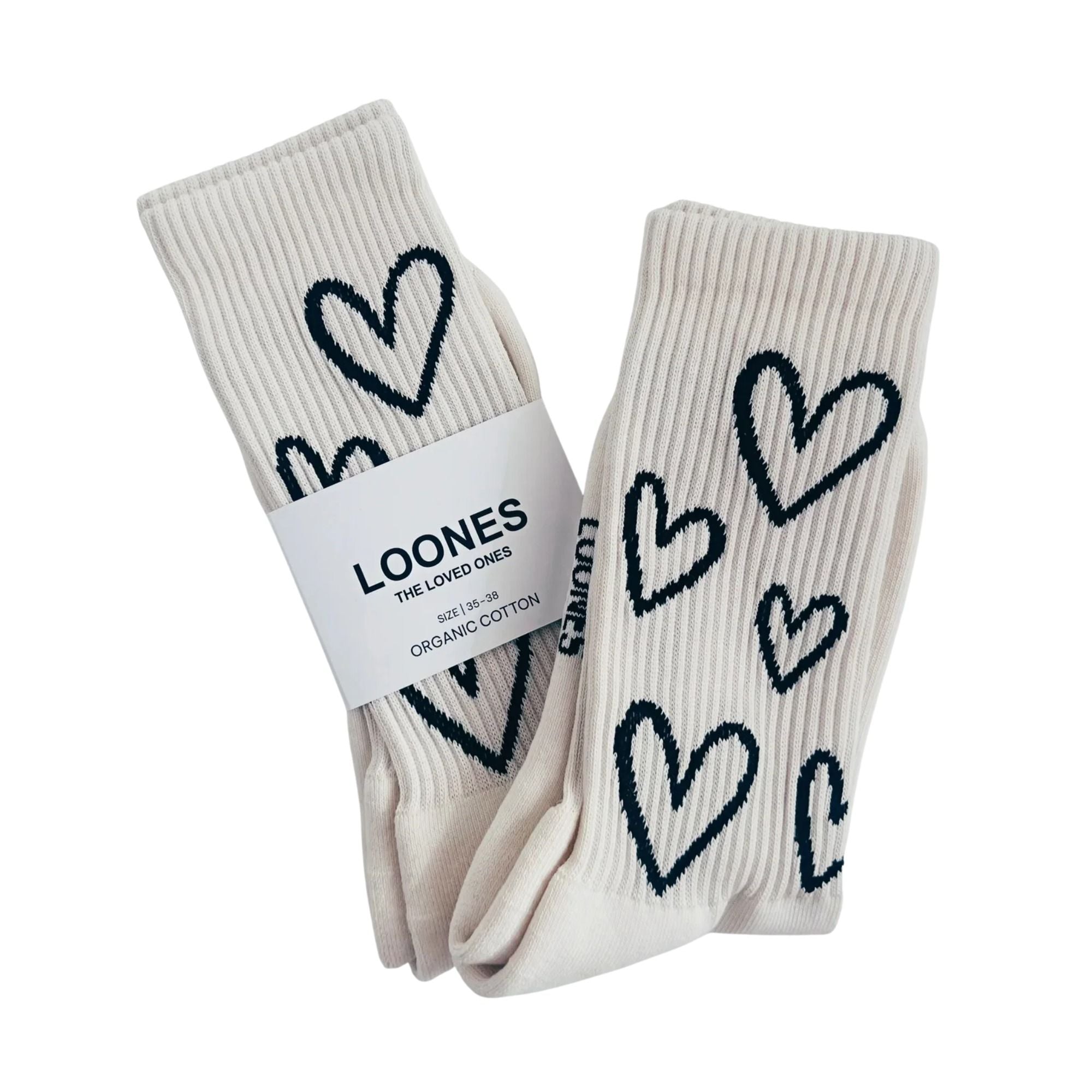 Socken LOTS OF LOVE mit Herzchen aus Bio-Baumwolle