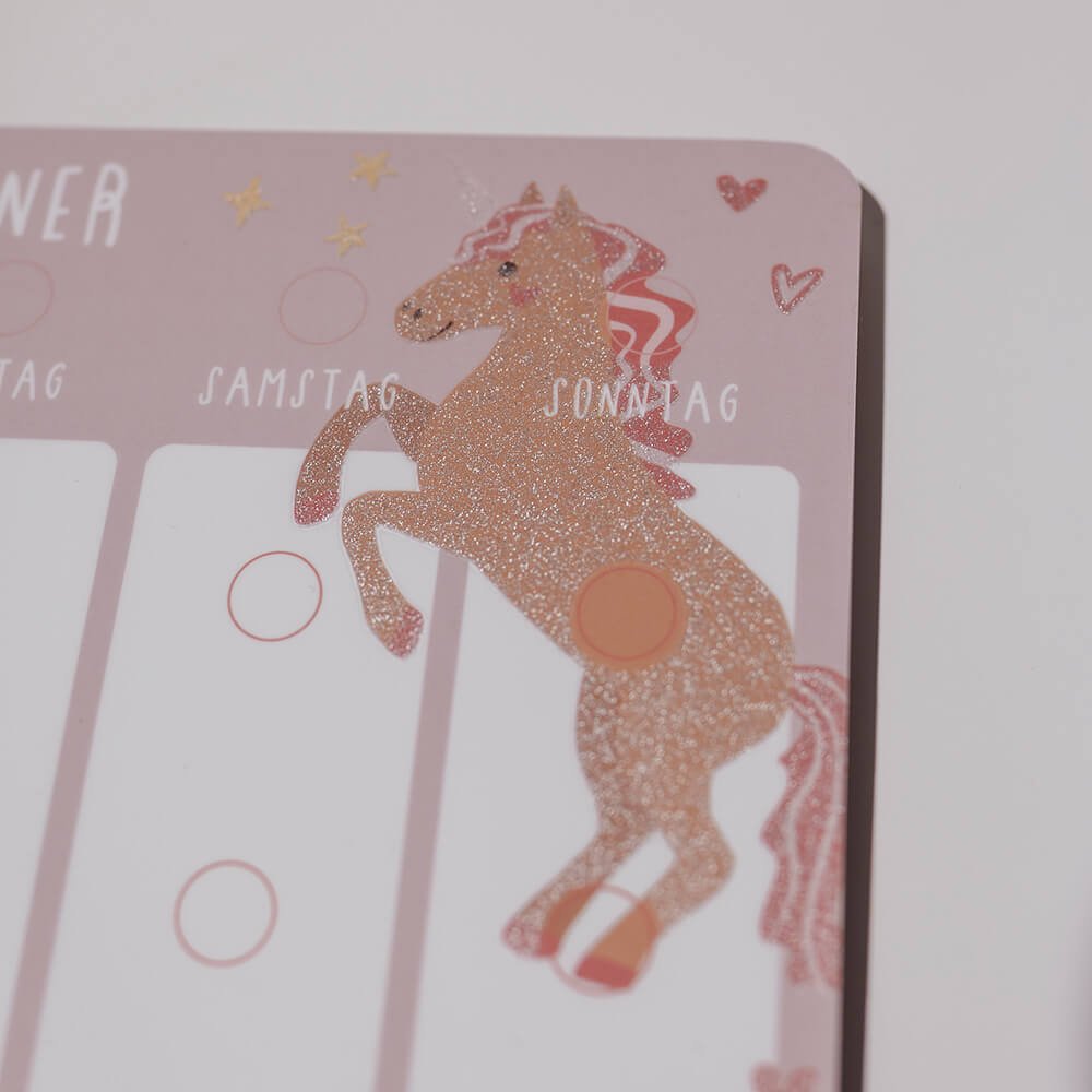 Wochenplaner Glitzer von InLiebeKind kaufen - Alltagshelfer, Mama, Spielzeug, Babykleidung & mehr
