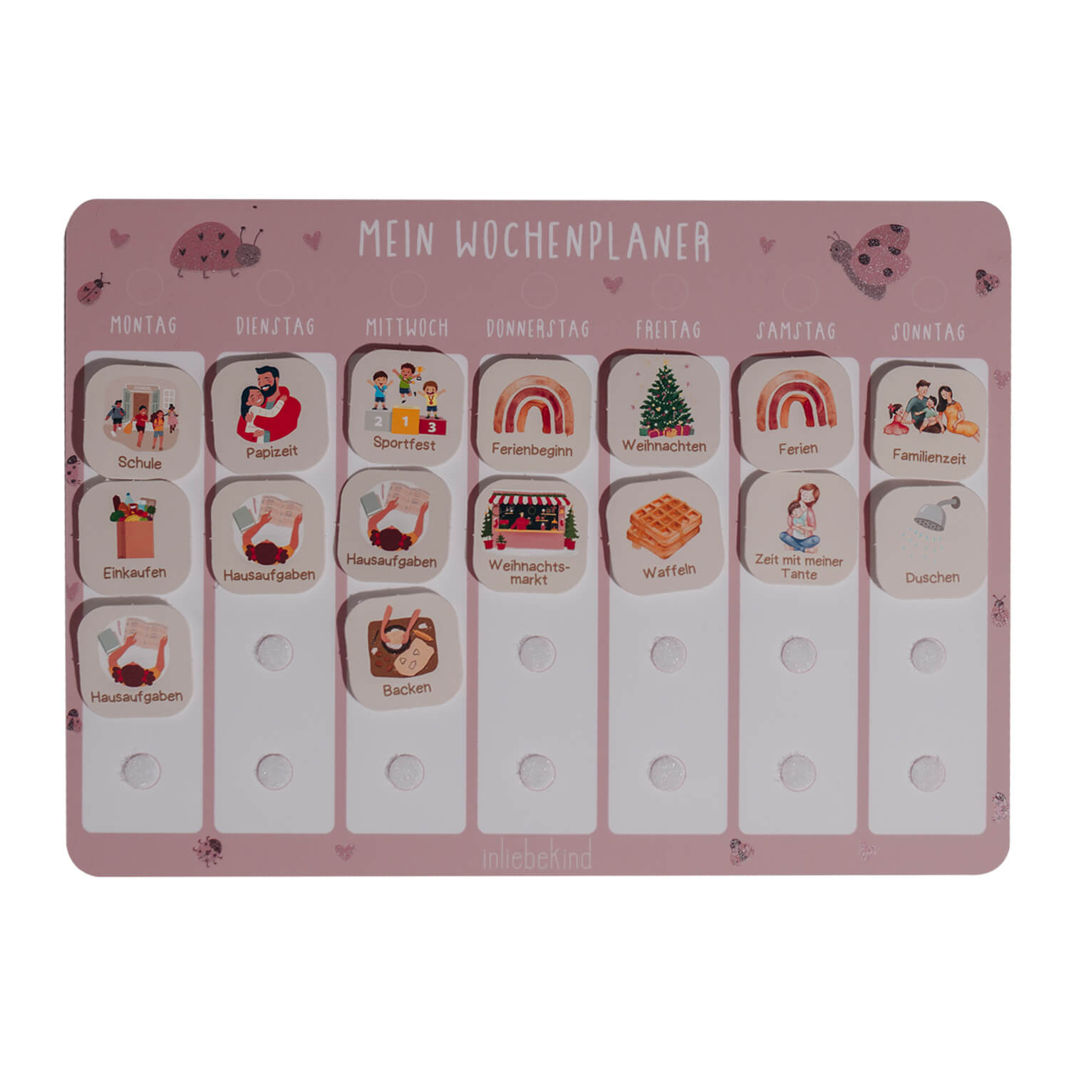 Wochenplaner Glitzer von InLiebeKind kaufen - Alltagshelfer, Mama, Spielzeug, Babykleidung & mehr