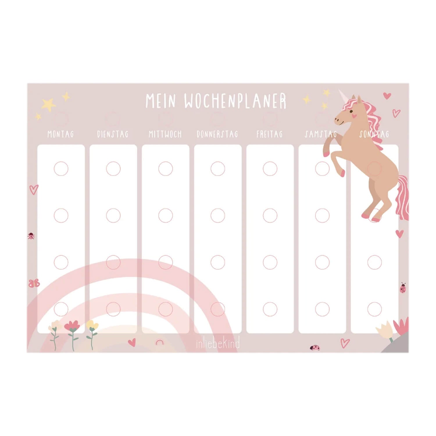 Wochenplaner Glitzer von InLiebeKind kaufen - Alltagshelfer, Mama, Spielzeug, Babykleidung & mehr