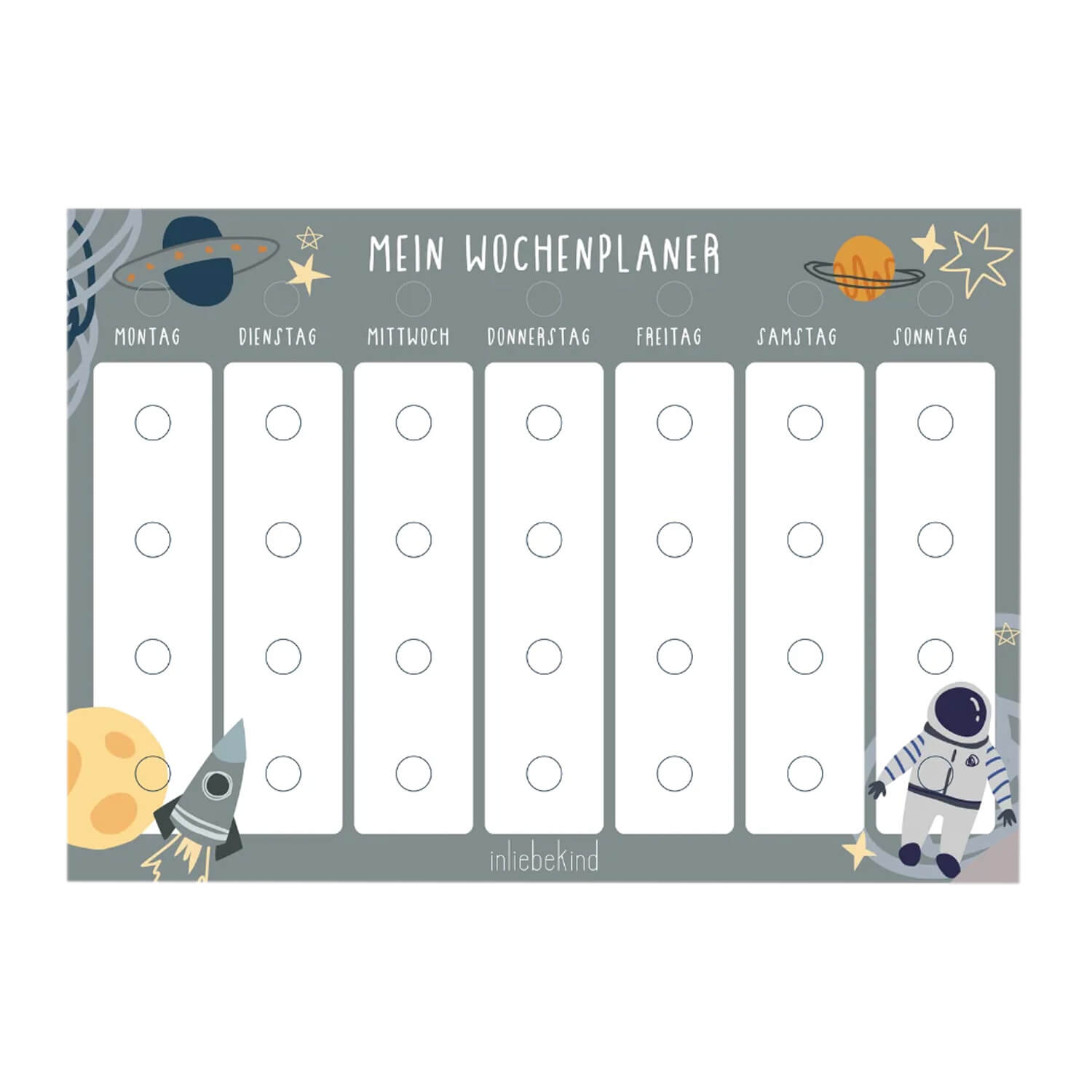 Wochenplaner Glitzer von InLiebeKind kaufen - Alltagshelfer, Mama, Spielzeug, Babykleidung & mehr