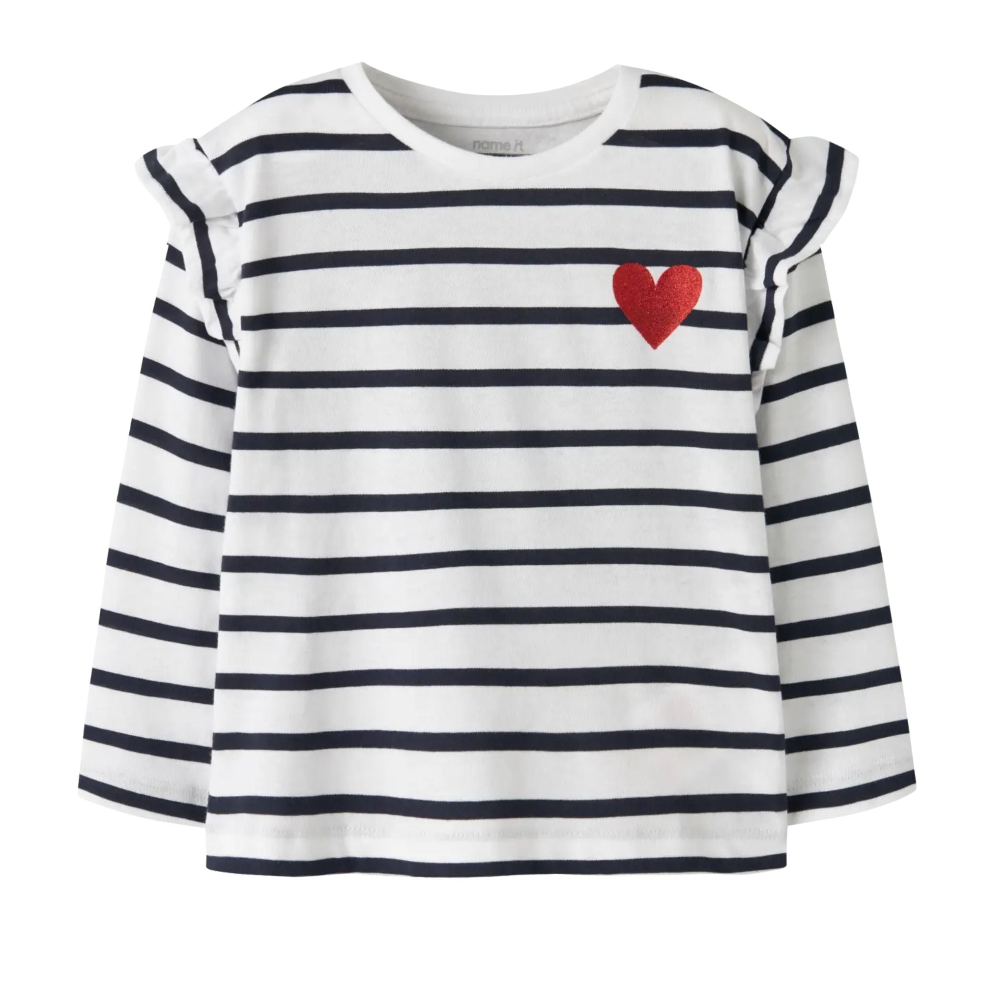 Kinder Langarmshirt mit Rüschen aus Baumwolle