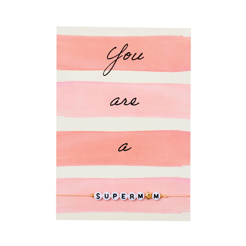 Armbandkarte mit Vergoldetem Anhänger von by Vivi. kaufen - Kleidung, Geschenke, Mama, Alltagshelfer,, Babykleidung & mehr