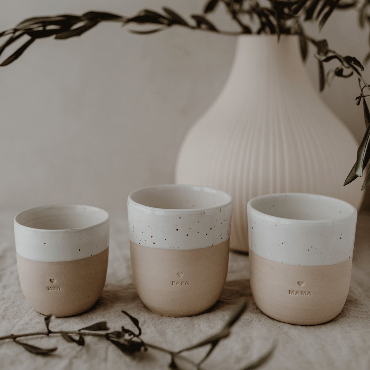 Becher aus Steingut - Groß von Eulenschnitt kaufen - Alltagshelfer, Geschenke, Mama, Babykleidung & mehr