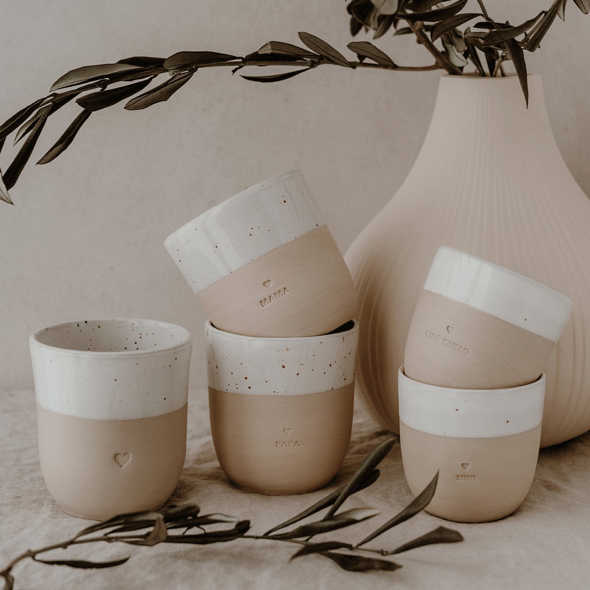 Becher aus Steingut - Groß von Eulenschnitt kaufen - Alltagshelfer, Geschenke, Mama, Babykleidung & mehr