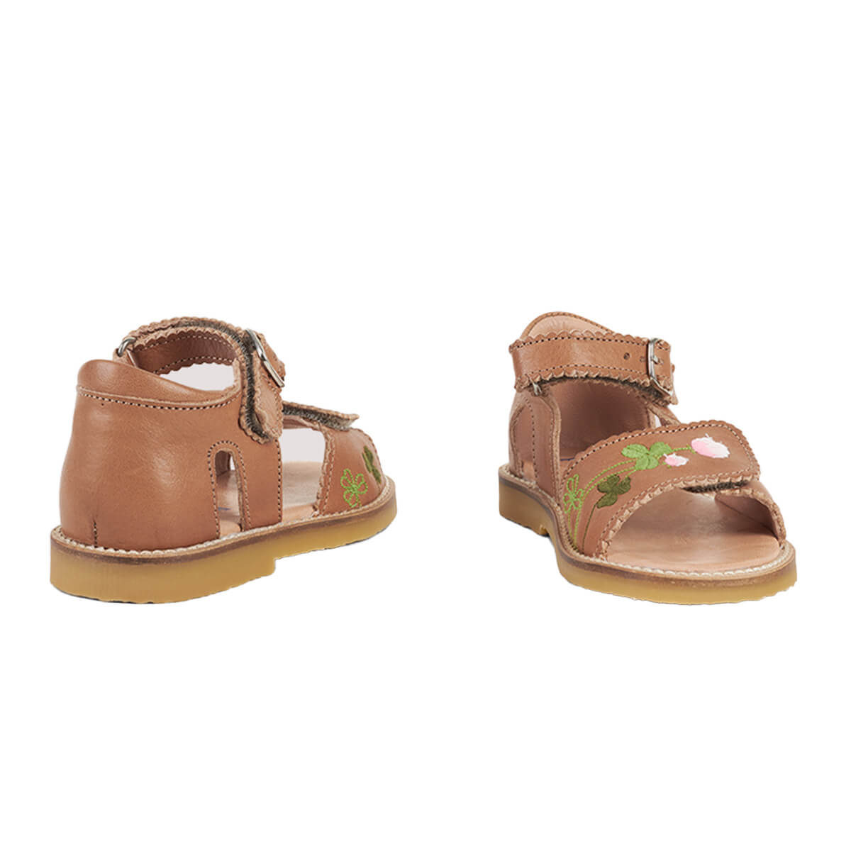 Blooming Clover Scallop Velcro Sandale Uniqua Collection aus Chromfreien Premium Leder von petit nord kaufen - Kleidung, Babykleidung & mehr