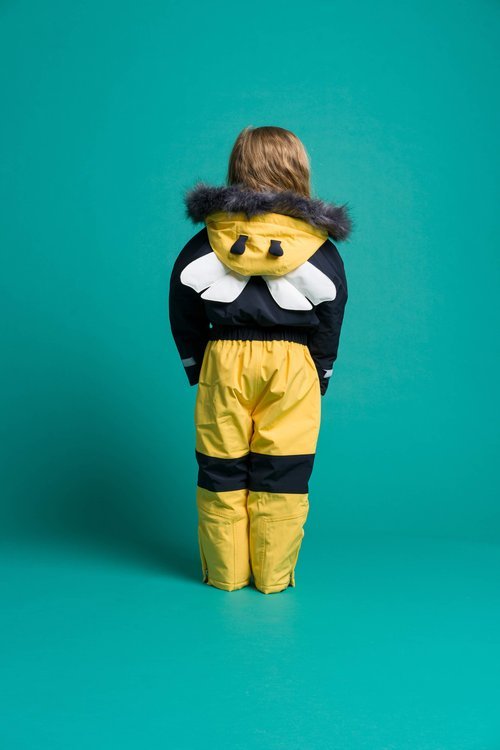 Buzzy the bee - Nachhaltiger Kinder Schneeanzug aus recycelten Flaschen von Dinoski kaufen - Kleidung, Alltagshelfer, Babykleidung & mehr