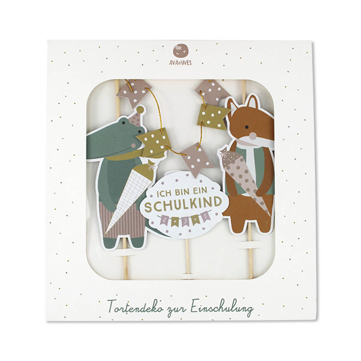Cake Topper zur Einschulung von Ava & Yves kaufen - Kinderzimmer,, Babykleidung & mehr
