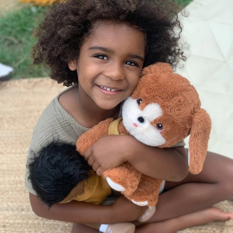 Dinkum Dogs Kuschetier mit Knochen und Leine aus Recyceltem Plüsch von Olli Ella kaufen - Spielzeug, Geschenke, Babykleidung & mehr