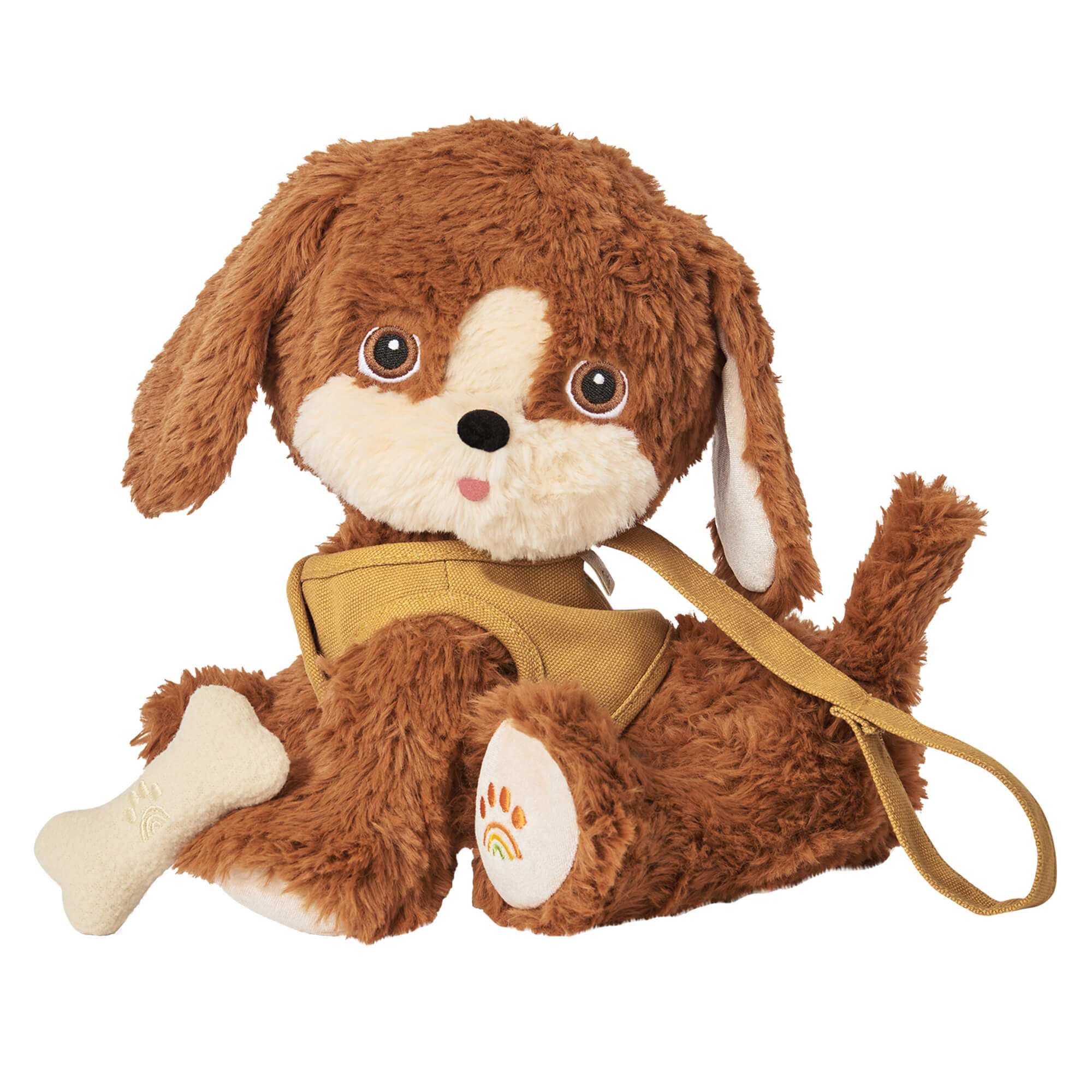 Dinkum Dogs Kuschetier mit Knochen und Leine aus Recyceltem Plüsch von Olli Ella kaufen - Spielzeug, Geschenke, Babykleidung & mehr