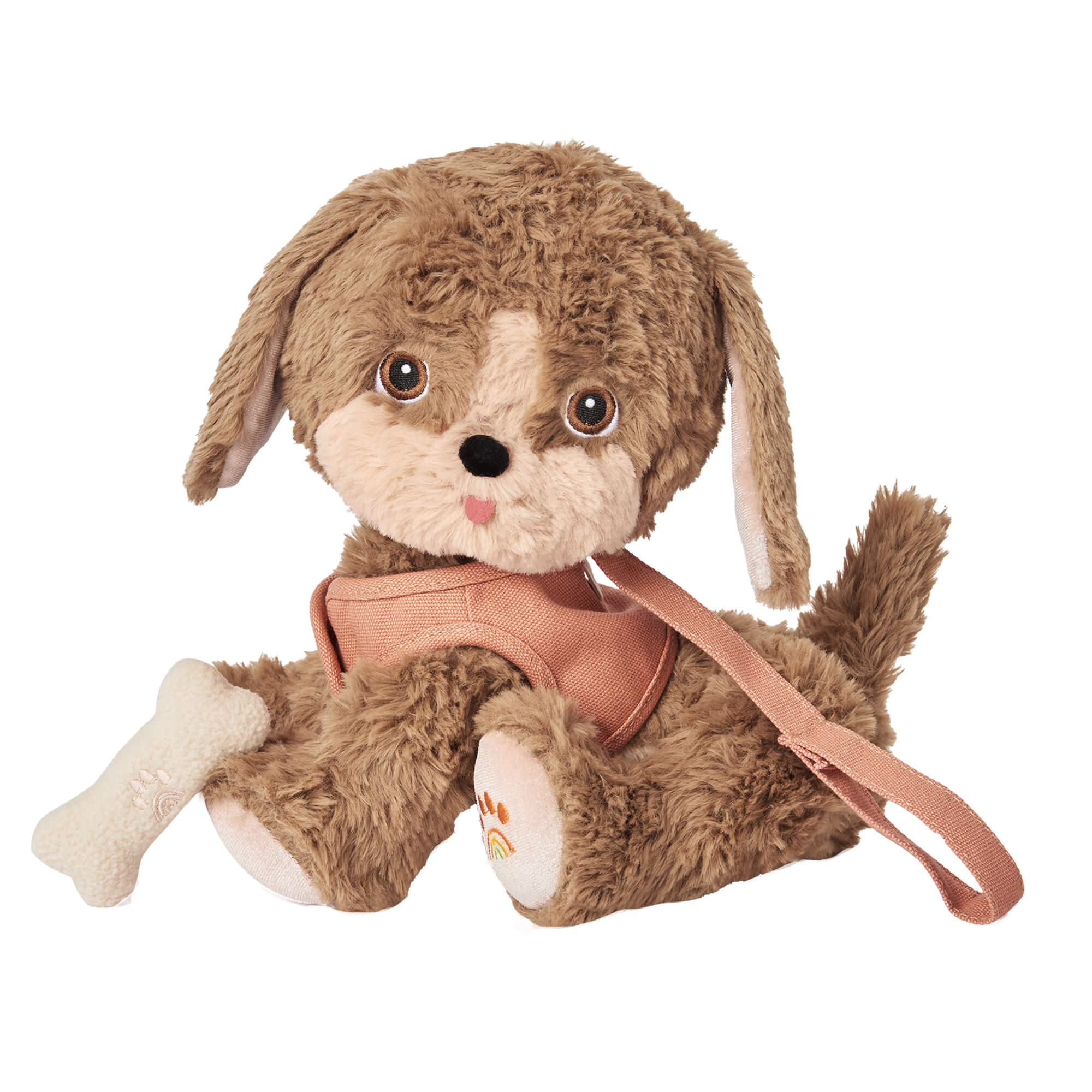 Dinkum Dogs Kuschetier mit Knochen und Leine aus Recyceltem Plüsch von Olli Ella kaufen - Spielzeug, Geschenke, Babykleidung & mehr