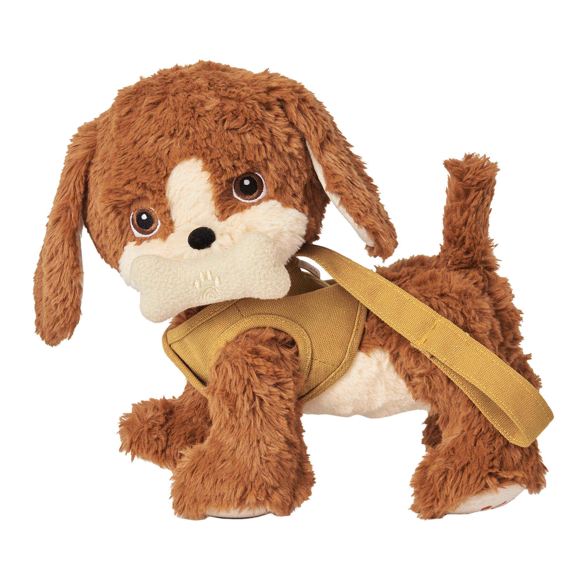 Dinkum Dogs Kuschetier mit Knochen und Leine aus Recyceltem Plüsch von Olli Ella kaufen - Spielzeug, Geschenke, Babykleidung & mehr