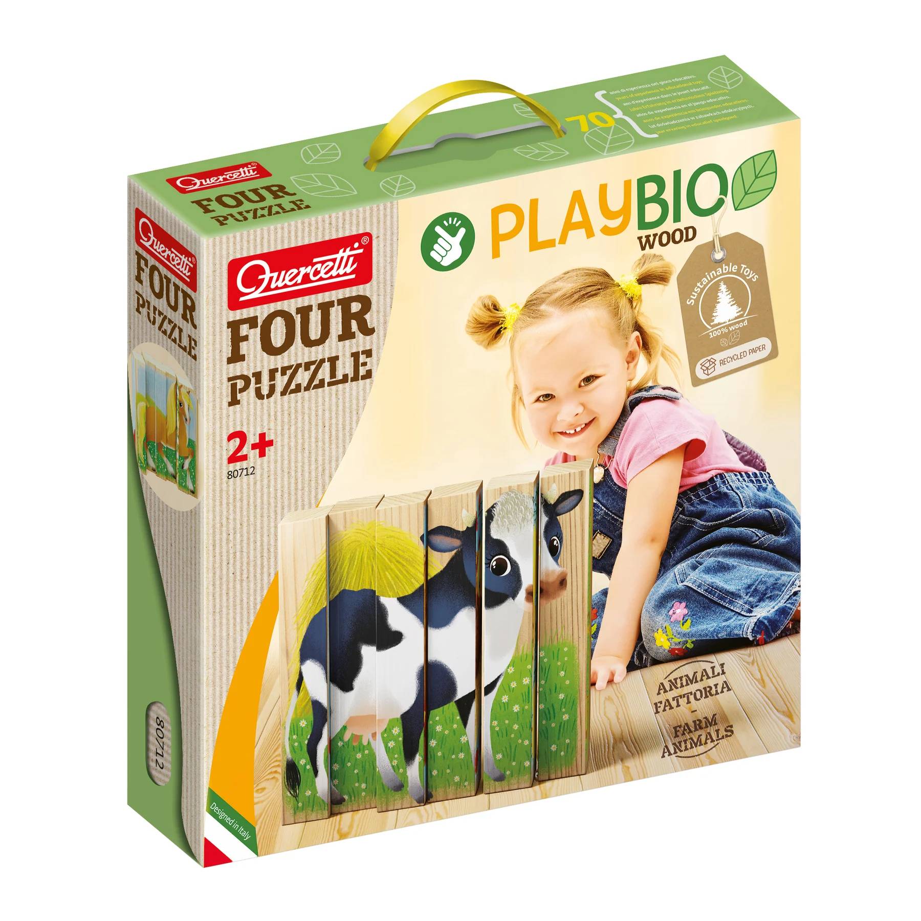 Four Puzzle Playbio Wood von Quercetti kaufen - Spielzeug, Geschenke, Babykleidung & mehr
