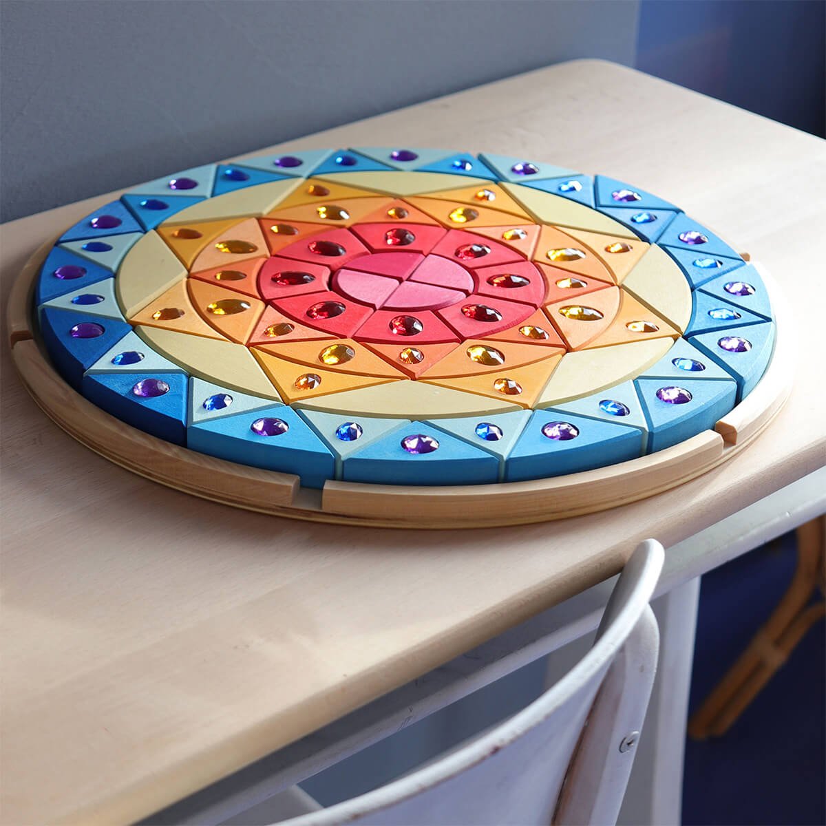 Glitzermandala Sonne aus 100% FSC Holz von Grimm´s kaufen - Spielzeug, Geschenke, Babykleidung & mehr