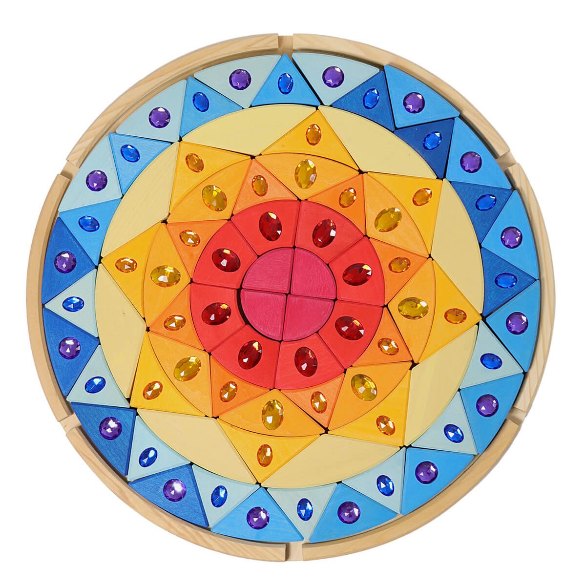 Glitzermandala Sonne aus 100% FSC Holz von Grimm´s kaufen - Spielzeug, Geschenke, Babykleidung & mehr