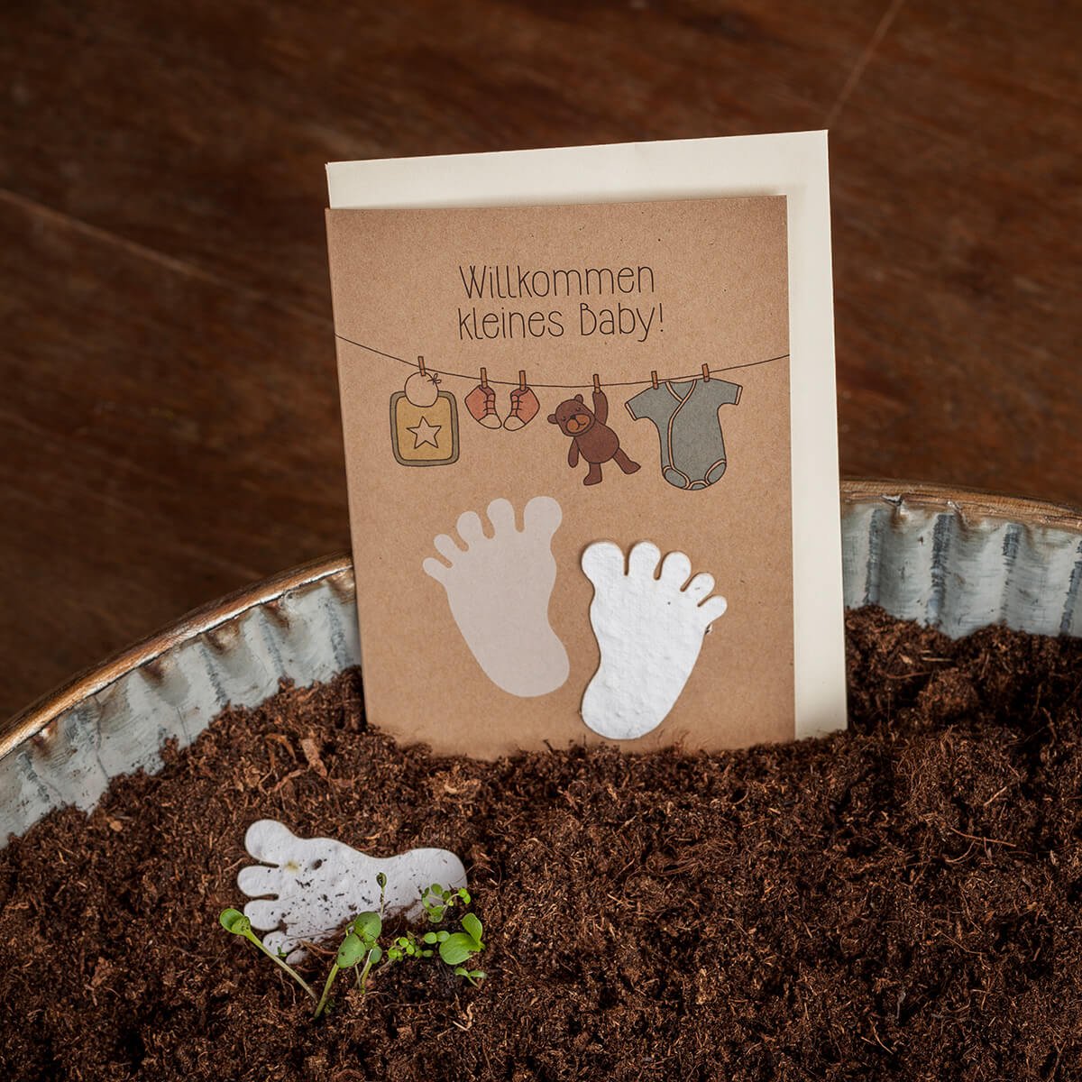 Grußkarte Bedruckt Saatpapier von Stadtgärtner kaufen - Spielzeug, Alltagshelfer, Geschenke, Kinderzimmer, Babykleidung & mehr