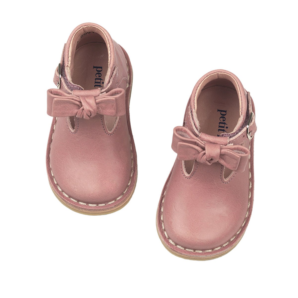 Halbschuh T-Bar Bow - aus Chrom freiem Premium Leder von petit nord kaufen - Kleidung, Babykleidung & mehr